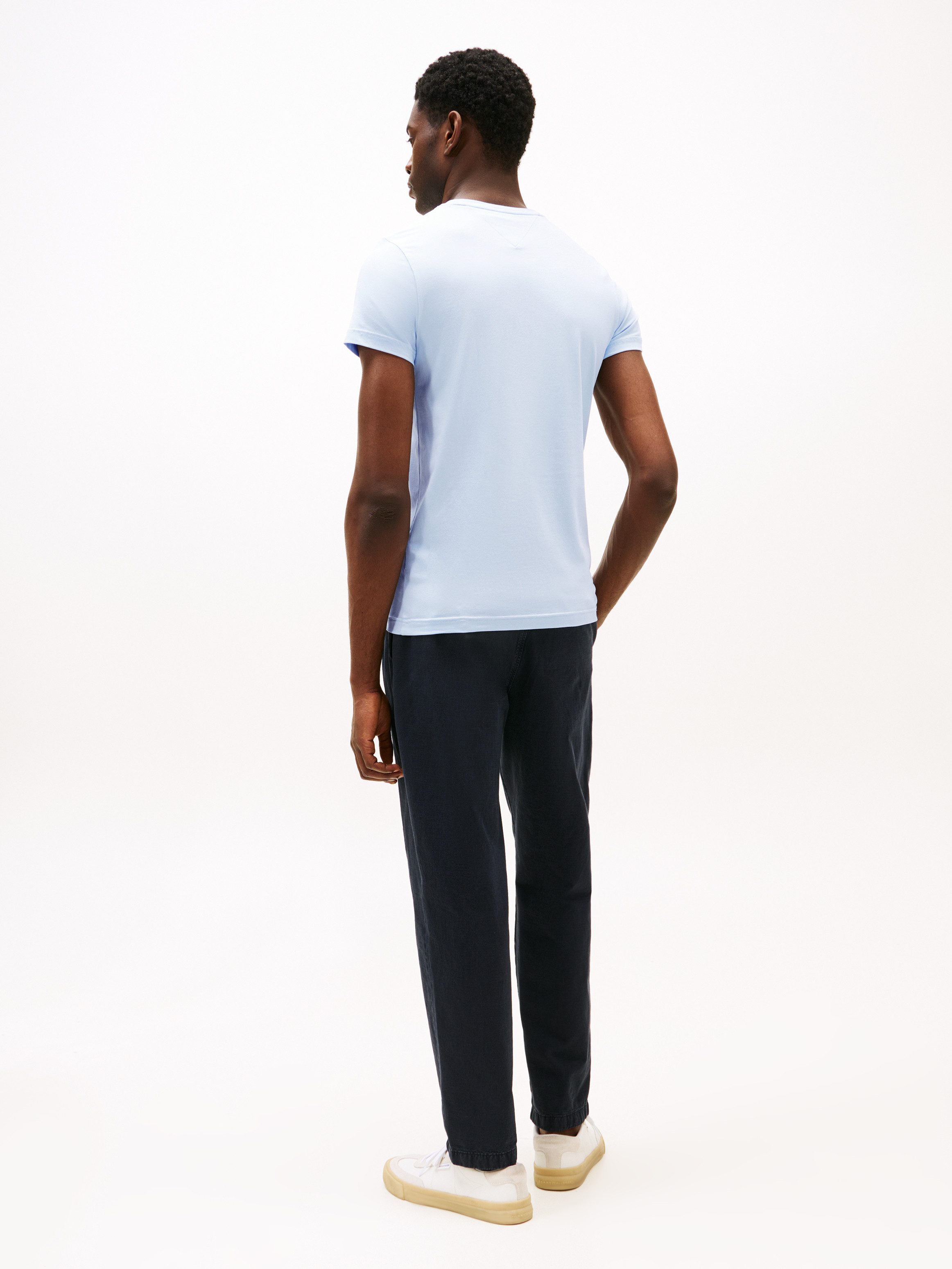 Tommy Hilfiger T-Shirt STRETCH SLIM FIT TEE mit Rundhalsausschnitt – Bild 5 von 5