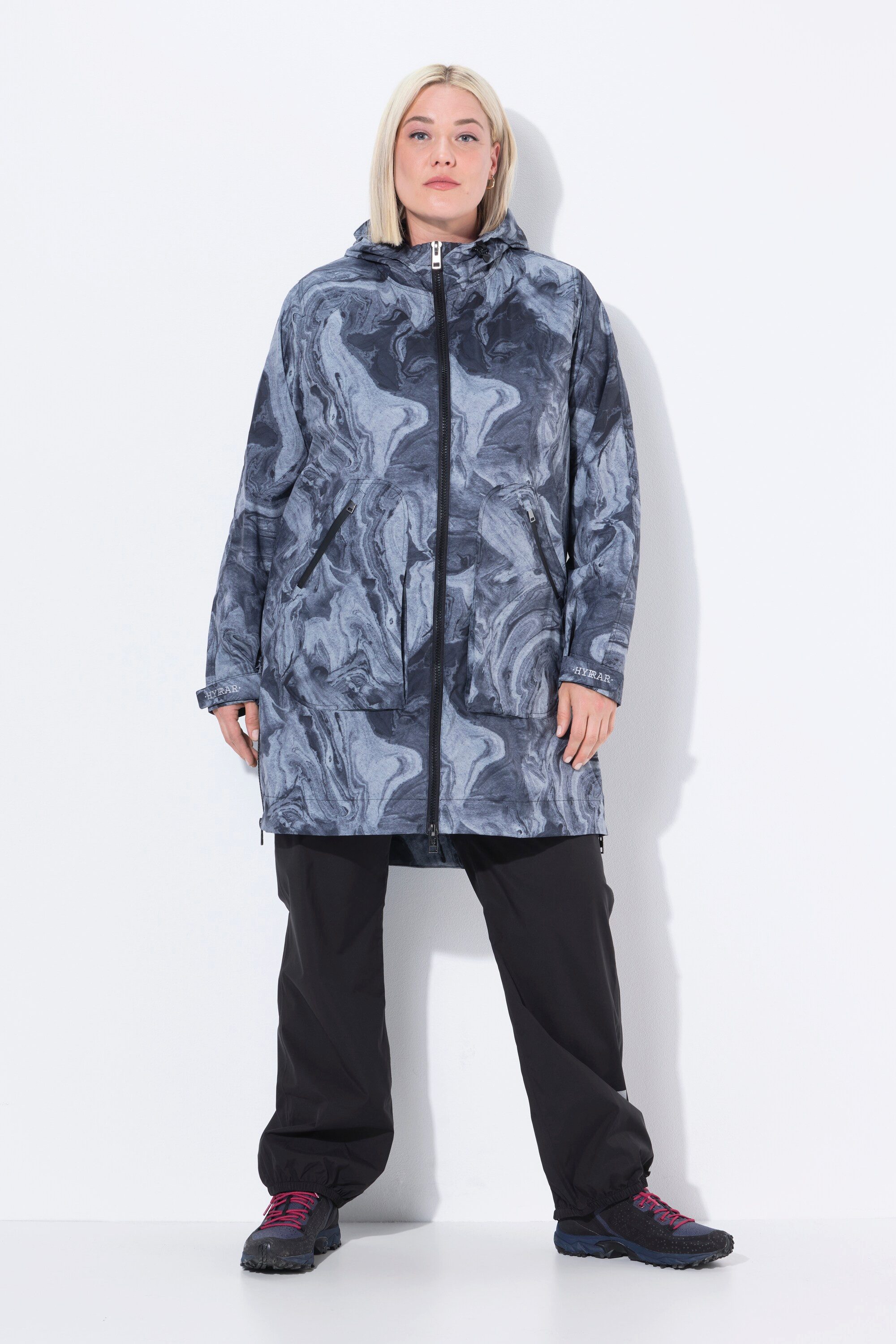 Ulla Popken Wintermantel Regenmantel wasserdicht A-Linie Seiten-Zipper günstig online kaufen