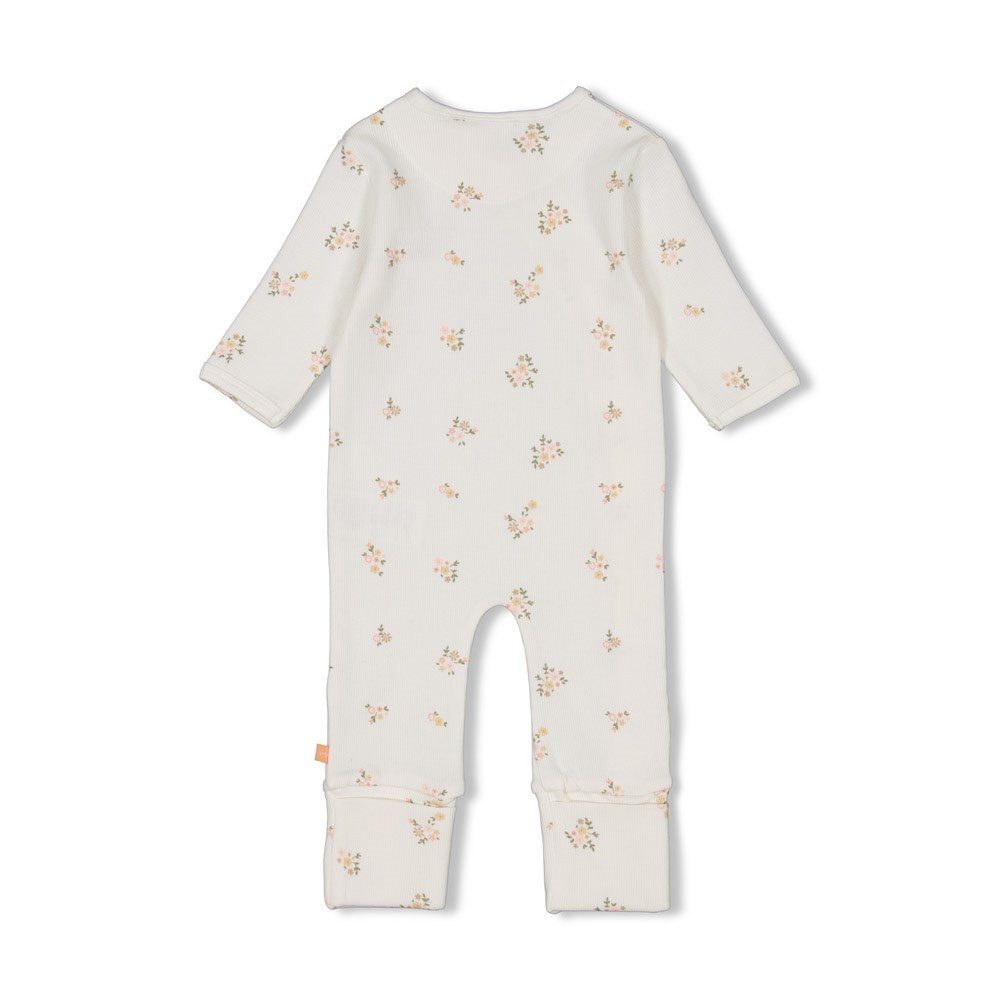 Feetje Pyjama Feetje Baby Strampler Strampelanzug Schlafanzug Krempelfuß flowers (1 tlg)