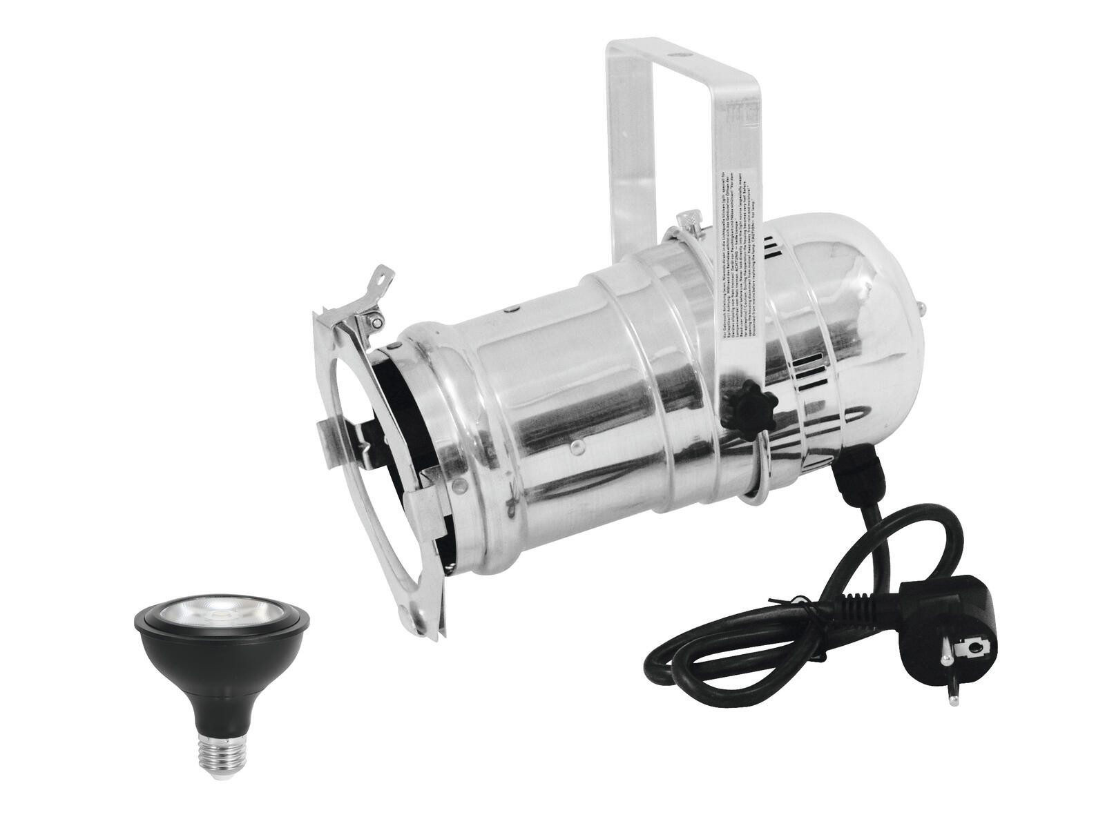 EUROLITE Discolicht EUROLITE Set PAR30 Spot sil+PAR30 230V 12W E27 LED 1800-3000K dim2warm, Weiß