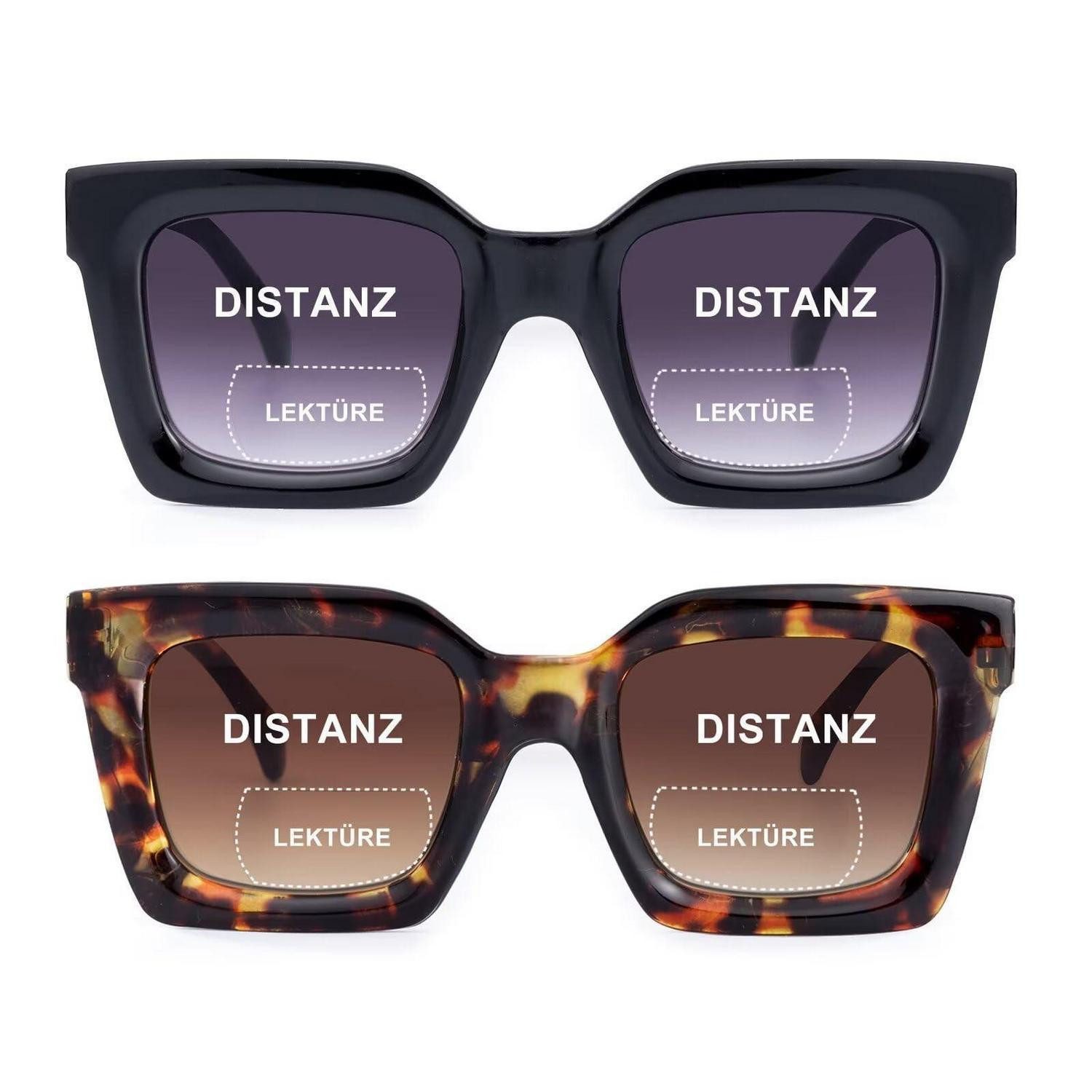 LuxusKollektion Sonnenbrille Bifokale Lese-Sonnenbrille 2er-Pack Damen Herren