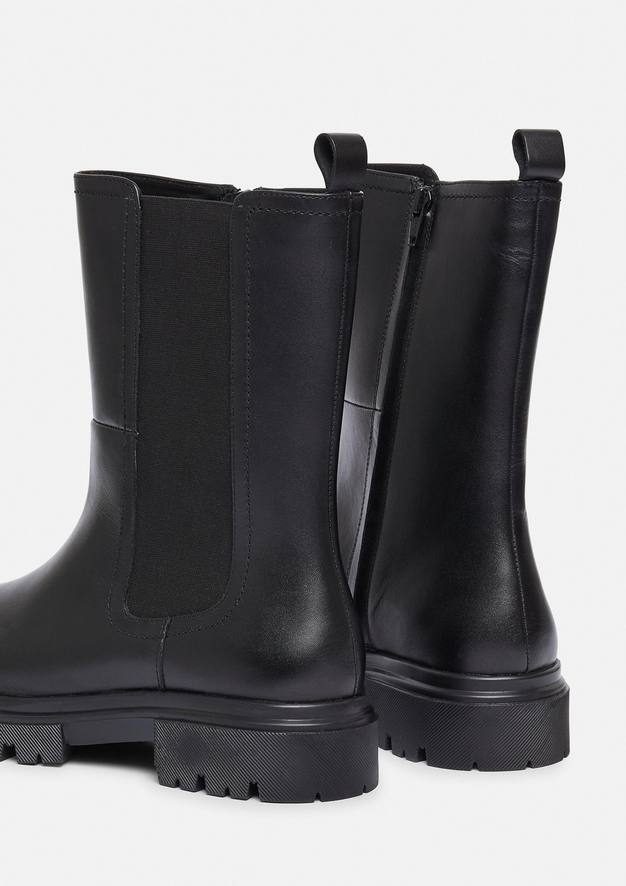 comma Stiefel Stiefel Chelsea-Boots aus glattem Rindsleder günstig online kaufen