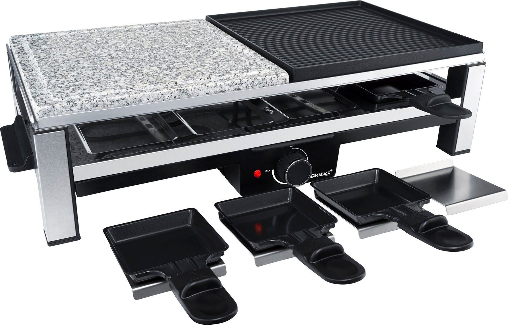 Steba Raclette RC 108, 8 Raclettepfännchen, 2000 W