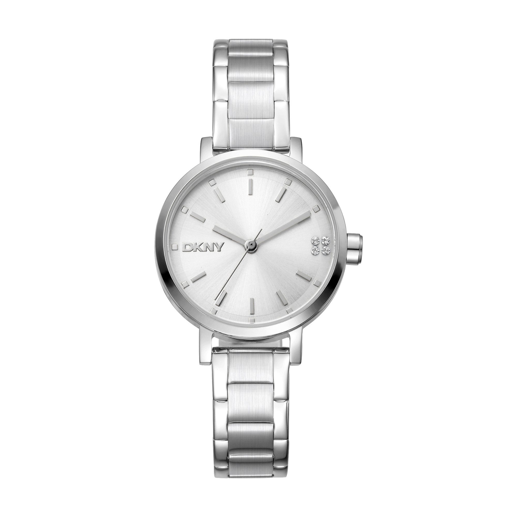 DKNY Quarzuhr Soho Glitz DK1L038M0045, Armbanduhr, Damenuhr, Edelstahlarmband, analog