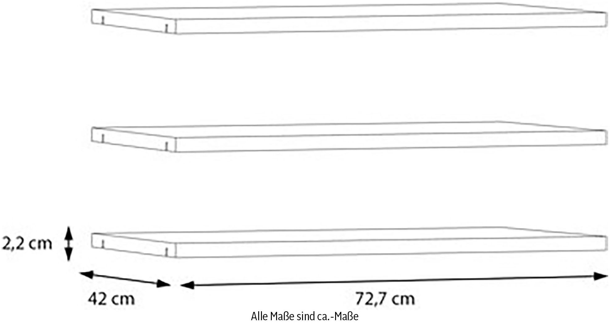 FORTE Einlegeboden, Einlegeböden 2,2 cm Stärke, optional bestellbar, 3er Set