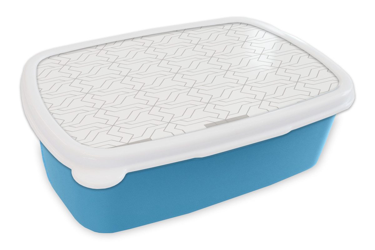 MuchoWow Lunchbox Grafik - Muster - Modern, Kunststoff, (2-tlg), Brotdose, Lunchbox, Brotbox für Kinder und Erwachsene