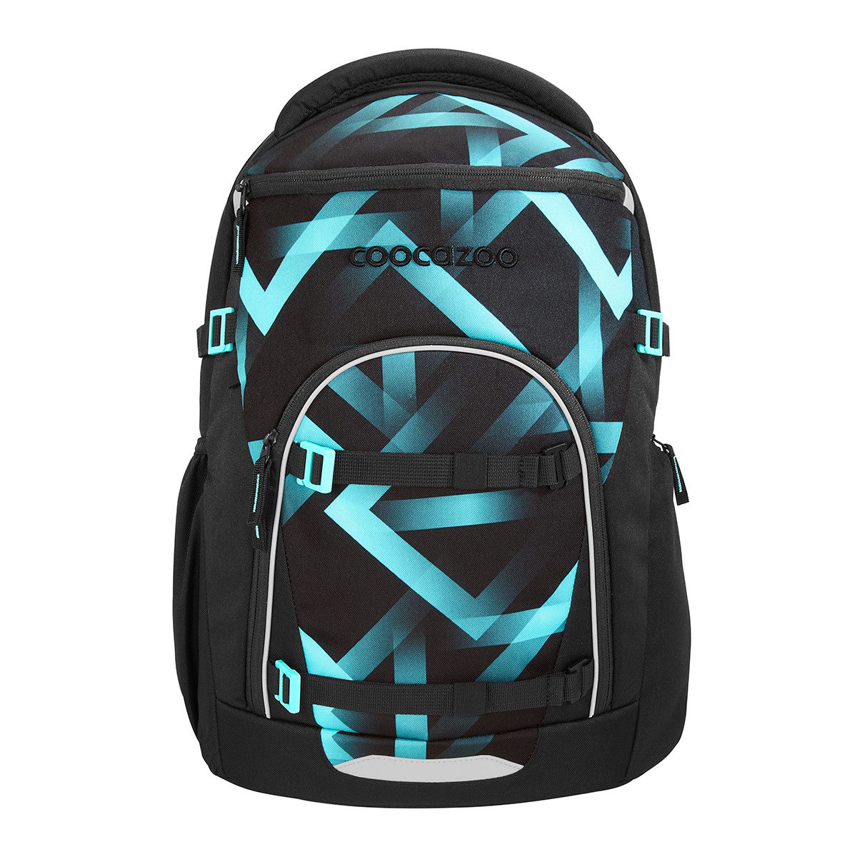 coocazoo Schulranzen Schulrucksack-Set, BYTE Laser Lights 3-teilig (3-teilig), für digitale Schule, ergonomisch, Easy-Grow-System