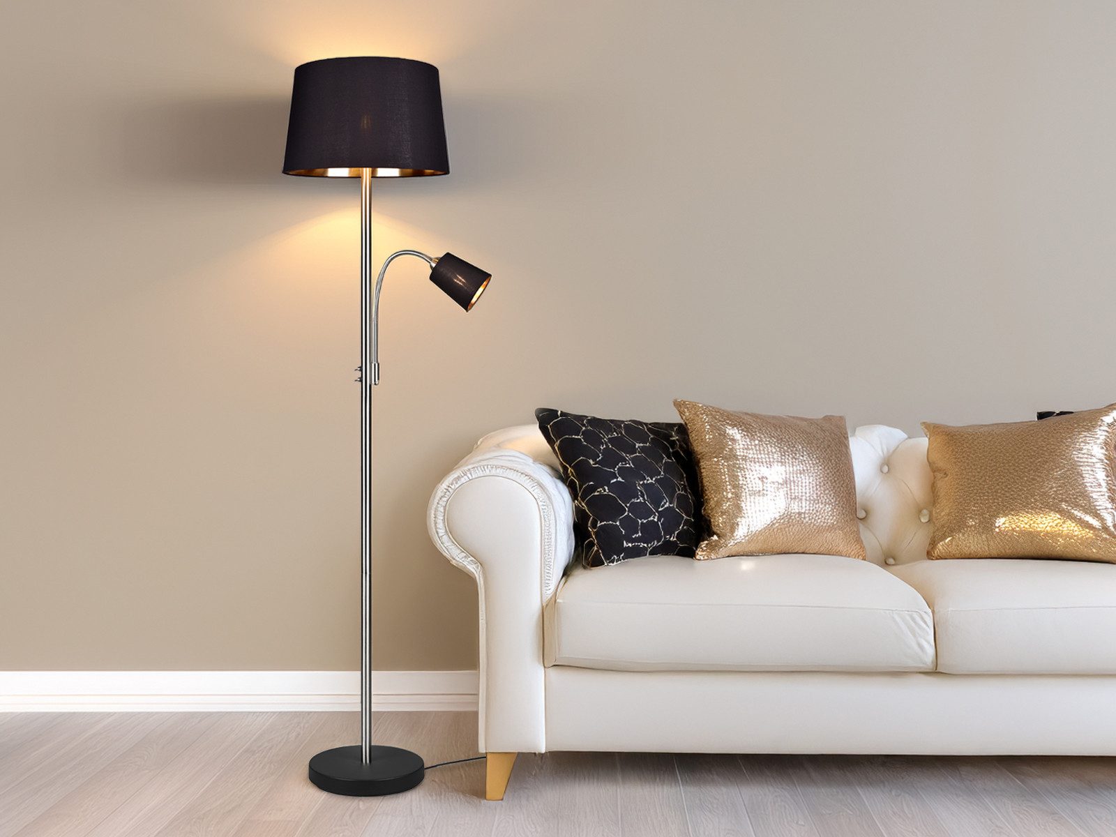 meineWunschleuchte Stehlampe, Lesearm, ohne Leuchtmittel, große Steh-Leucht günstig online kaufen