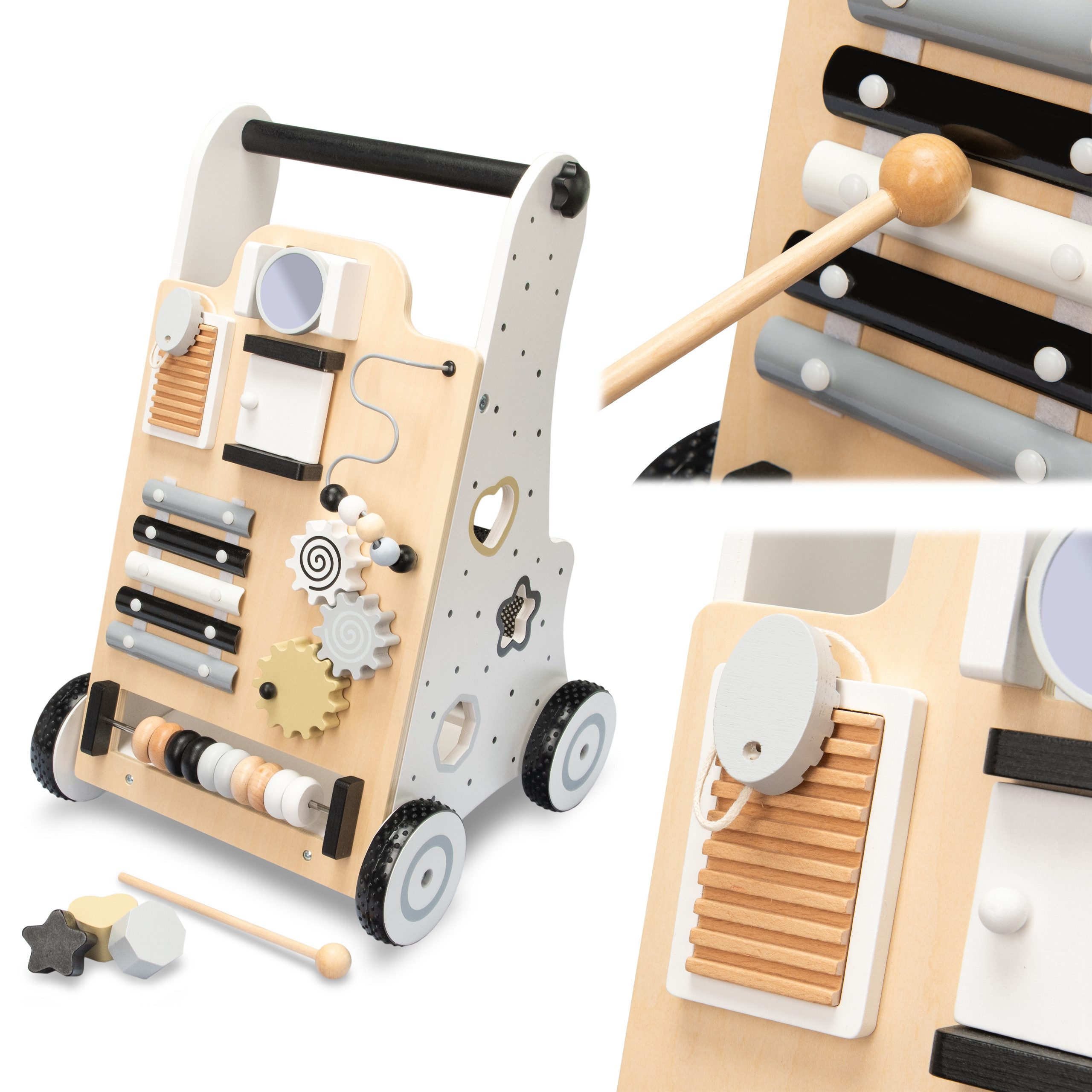 COIL Babywalker Lauflernwagen, Kinderwagen aus Holz, Lernspielzeug, ab 12 M günstig online kaufen