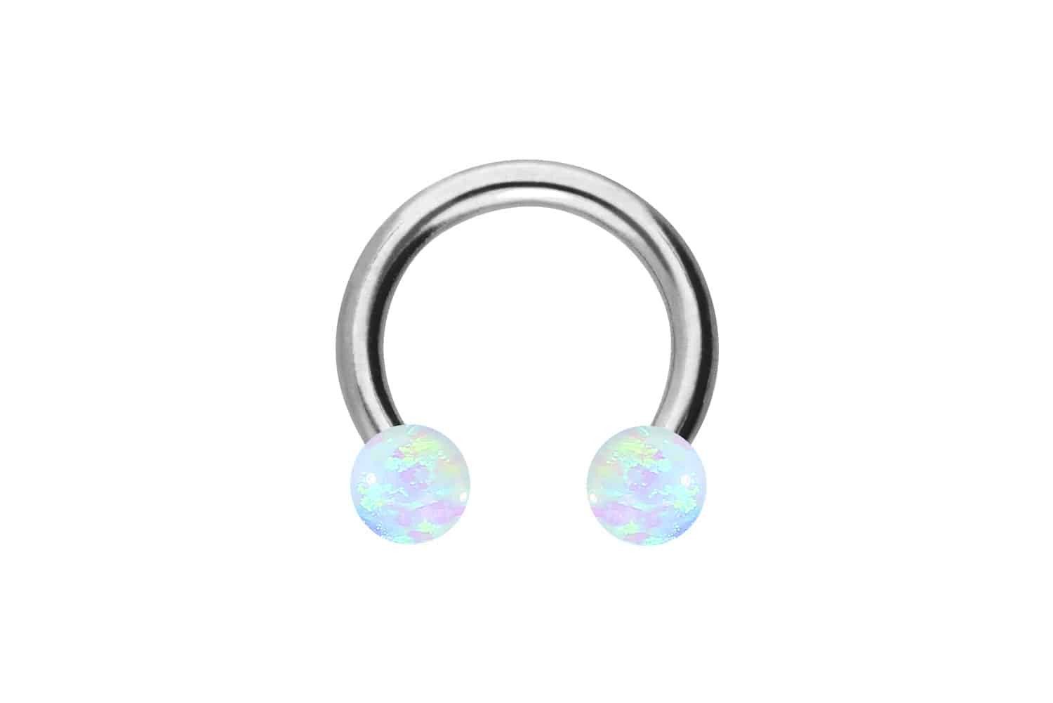PIERCINGLINE Nasenpiercing Chirurgenstahl Hufeisenring SYNTHETISCHE OPALE ( günstig online kaufen