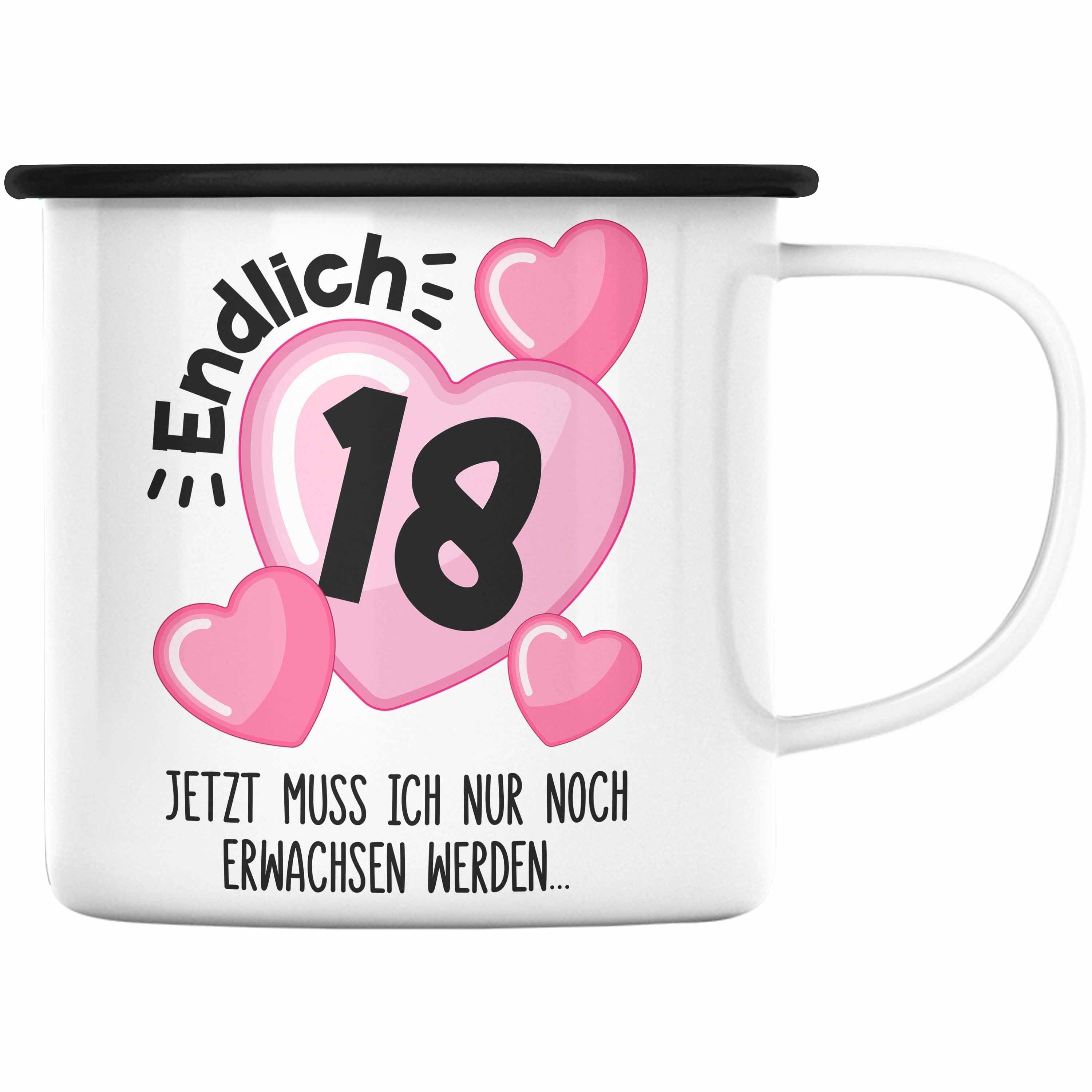 Trendation Thermotasse Trendation 18. Geburtstag Emaille Tasse