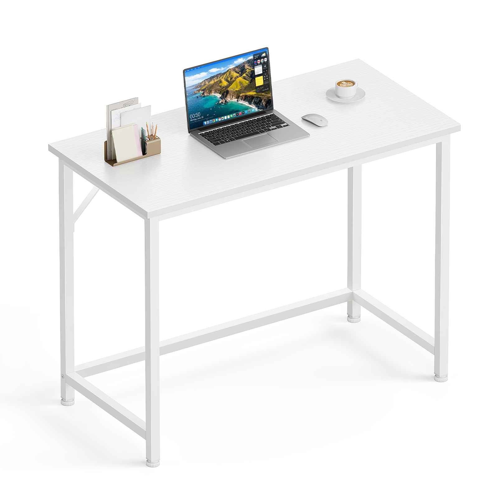 Aiorber Computertisch Aiorber-Weißer Bürotisch 100×50×76cm minimalistisch