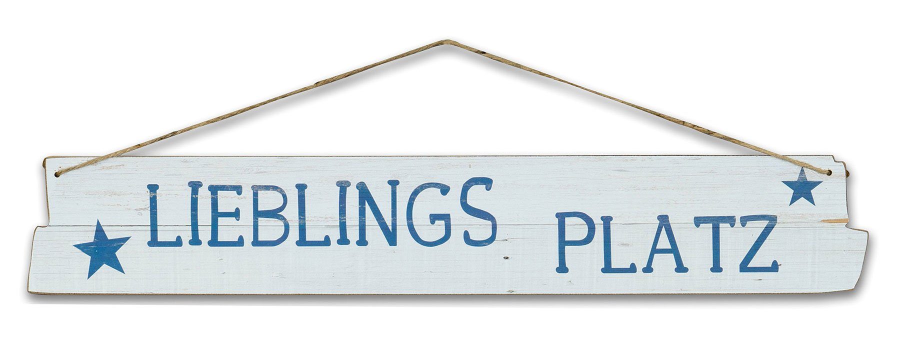 Levandeo® Holzbild, Türschild Türhänger Holz 60x10cm Lieblingsplatz Schild Maritim
