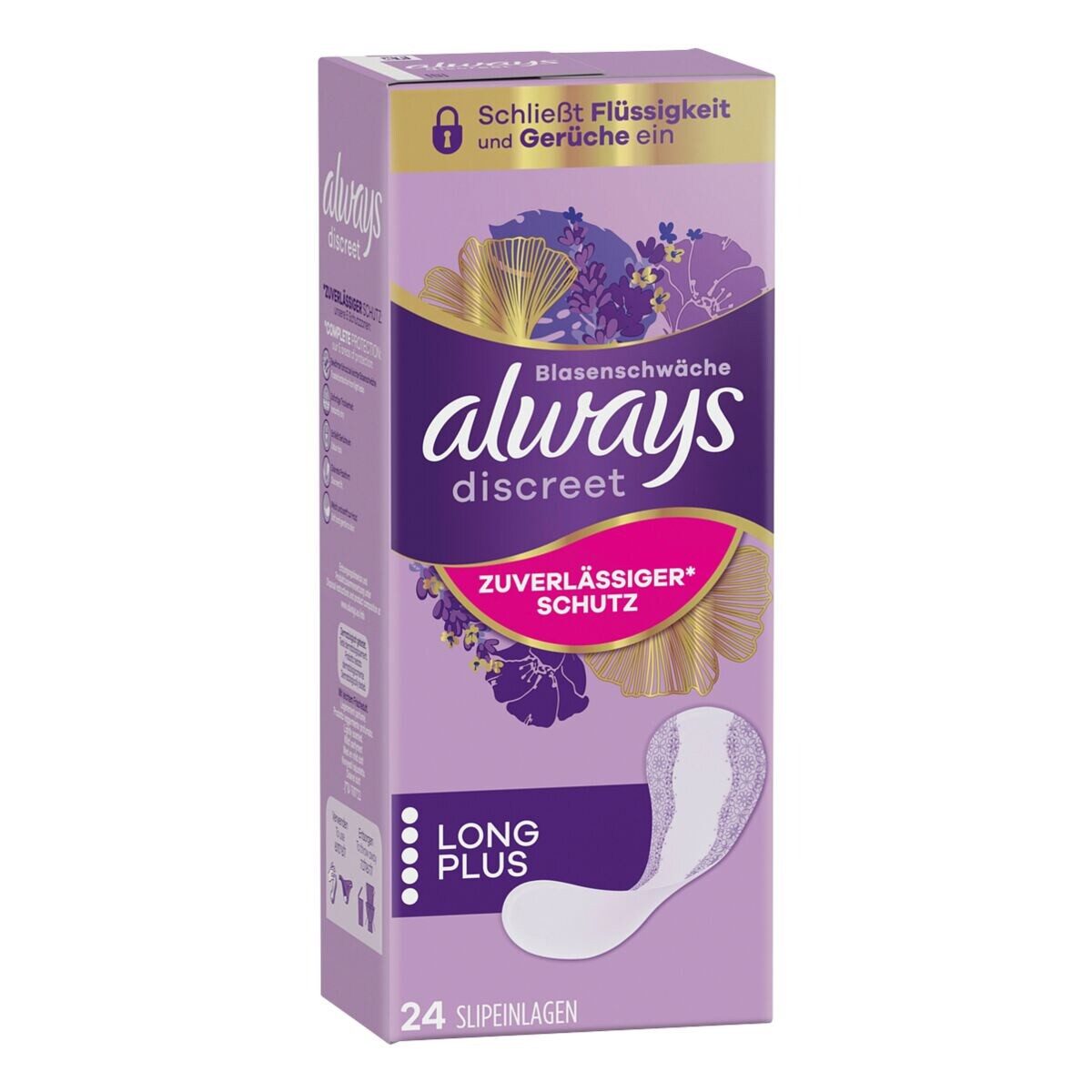 always Inkontinenz-Einlage Discreet Plus, 5, 24-St., Saugstärke 5 - starke Blasenschwäche
