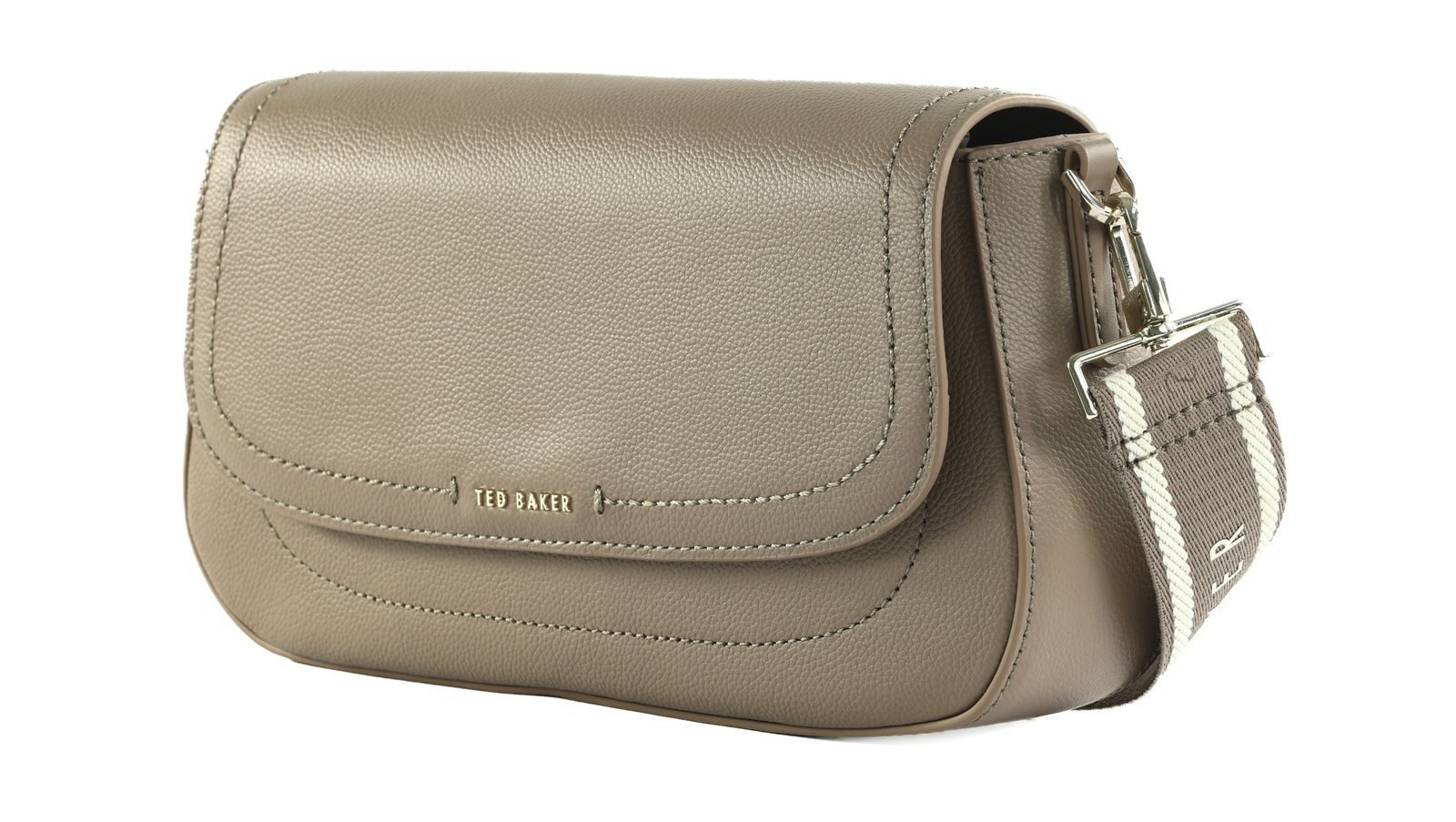Ted Baker Umhängetasche Webbing Leather Flapover Crossbody Bag, aus echtem Rindsleder