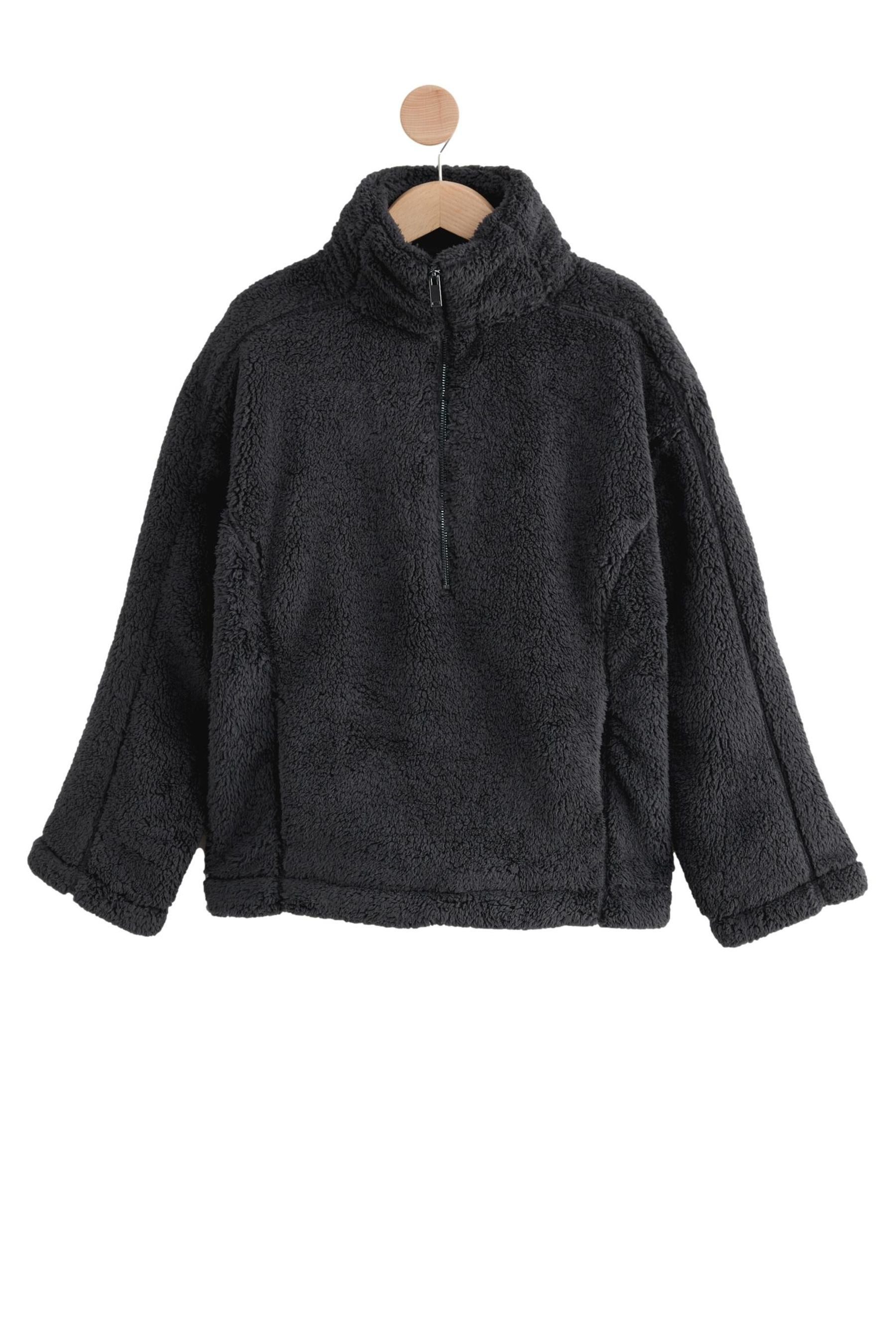 Next Fleecejacke Borg-Fleece mit halben Reißverschluss (1-St)