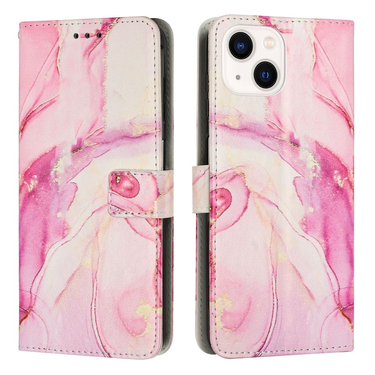 König Design Handyhülle Apple iPhone 15, Schutzhülle Schutztasche Case Cover Etuis Wallet Klapptasche Bookstyle