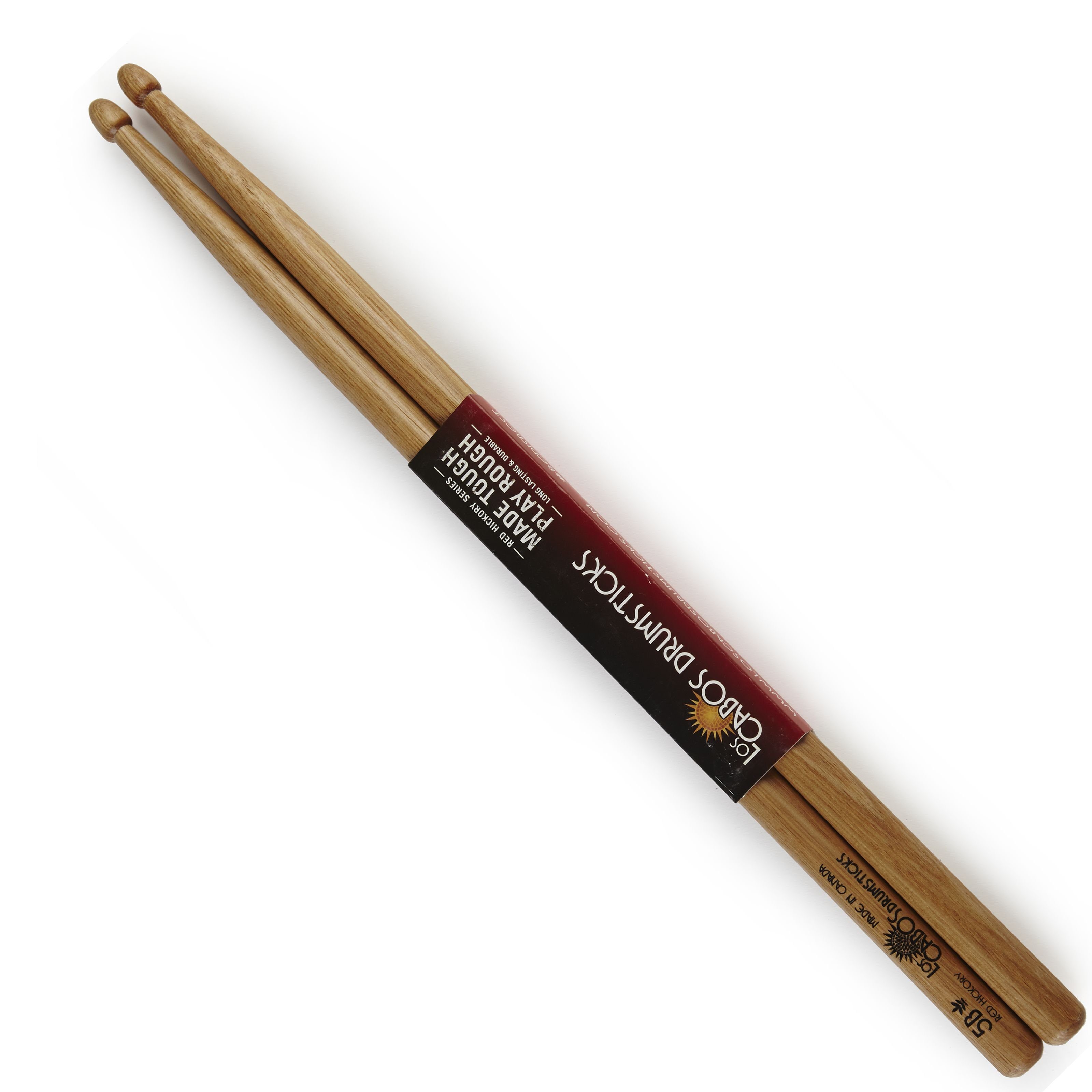 Los Cabos Drumsticks (5B Red Hickory Sticks, Wood Tip, Sticks, Beater und Mallets, Drumsticks Holztip), 5B Red Hickory Sticks, Wood Tip - Drumsticks