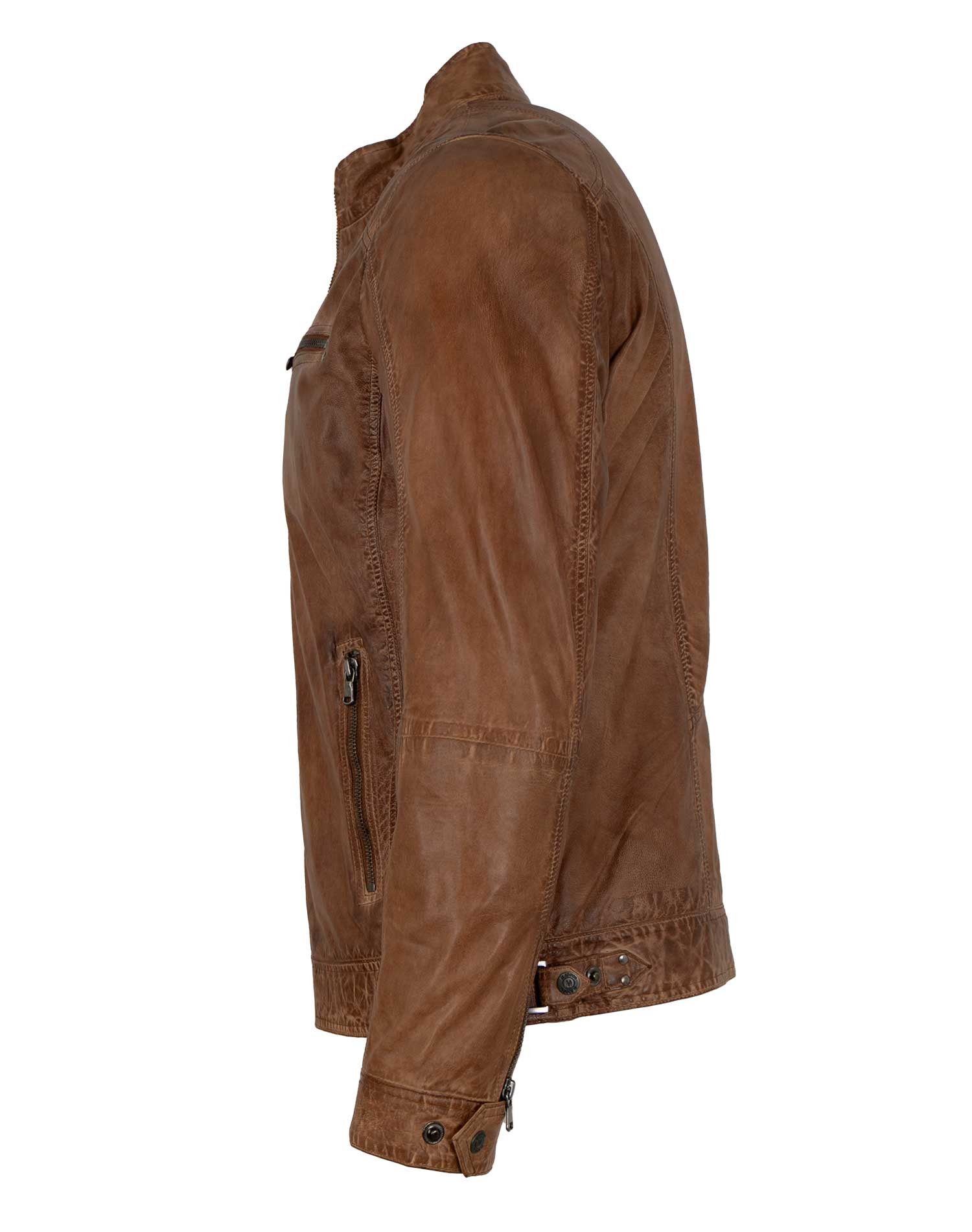 Maddox Lederjacke Alessio MADDOX - Herren Lederjacke Lammnappa d´cognac günstig online kaufen