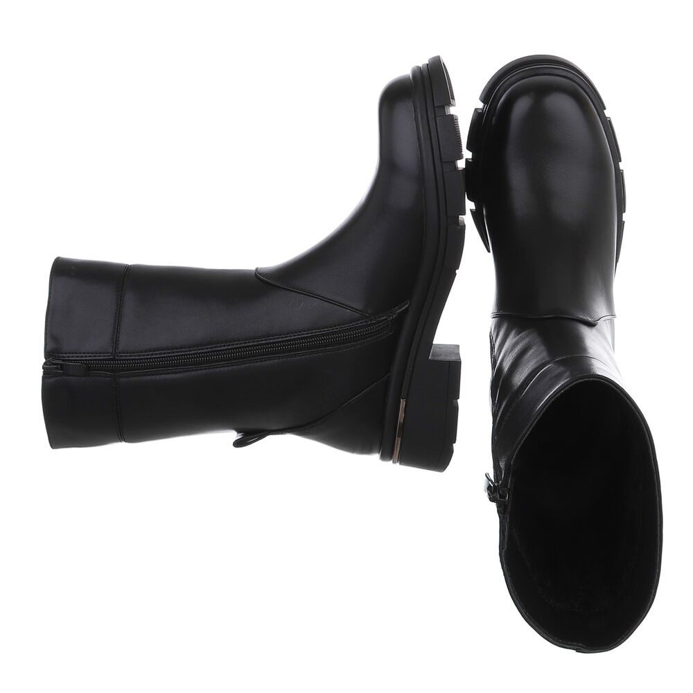 Ital-Design Moderne Damen-Stiefel mit mittelhohem Schaft und rutschfester S günstig online kaufen