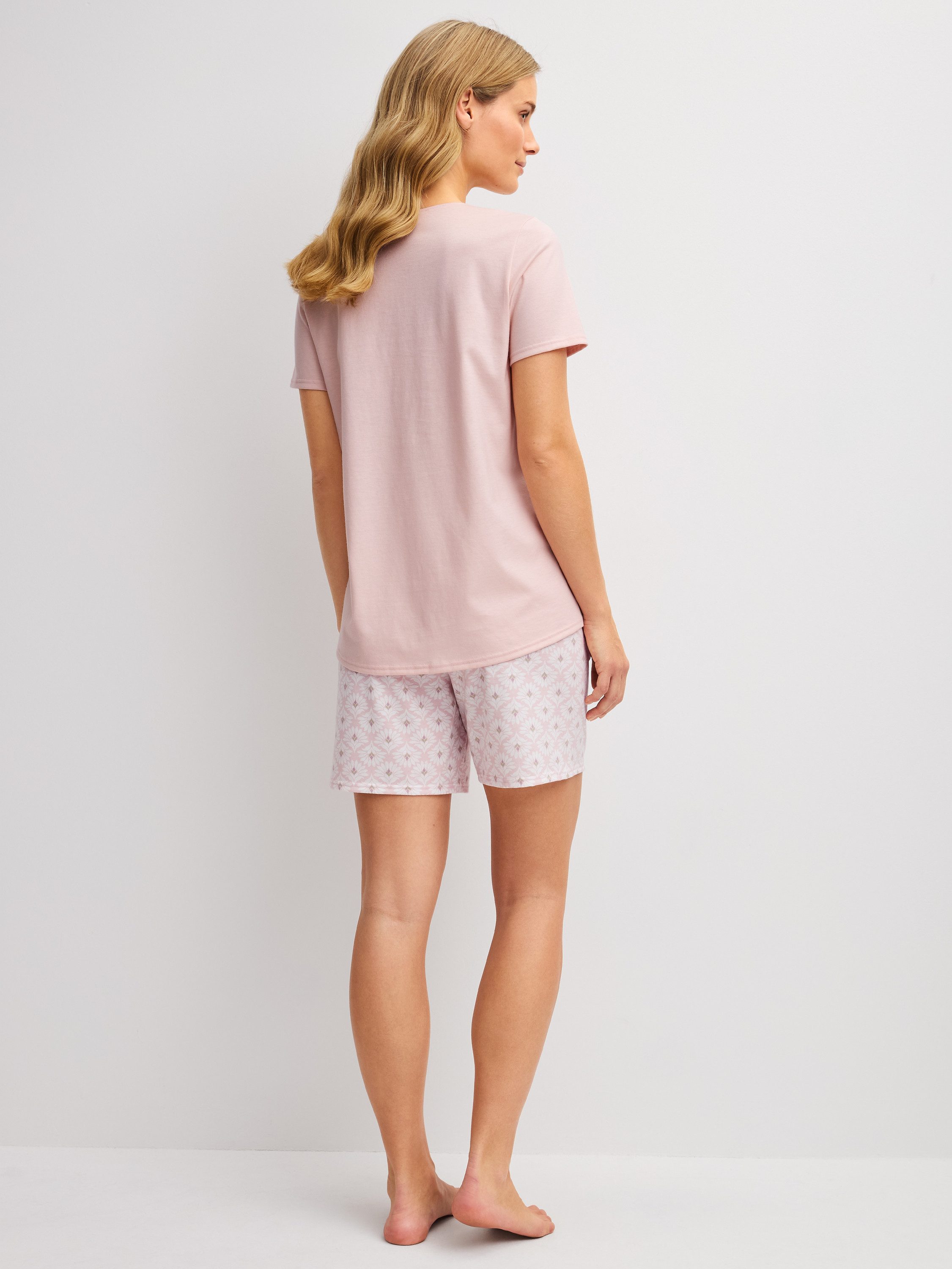 CALIDA Shorty Flower Nights Damen (2 tlg) 100% Baumwolle, weich, atmungsaktiv, für warme Nächte
