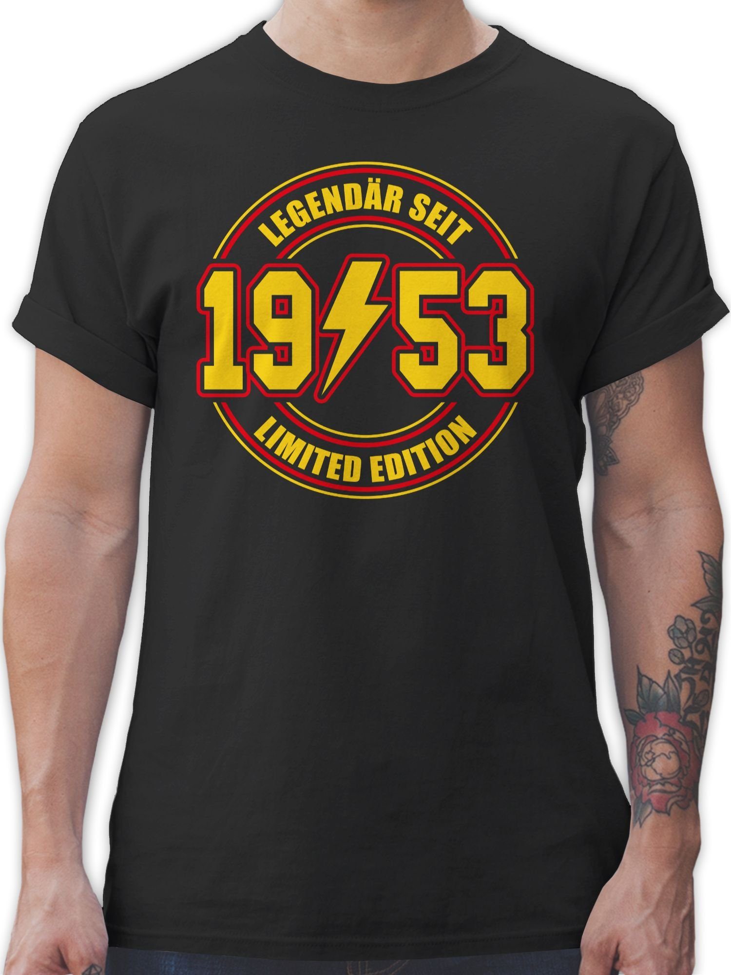 Shirtracer T-Shirt Legendär seit 1953 Limited Edition 70. Geburtstag 1 Schwarz