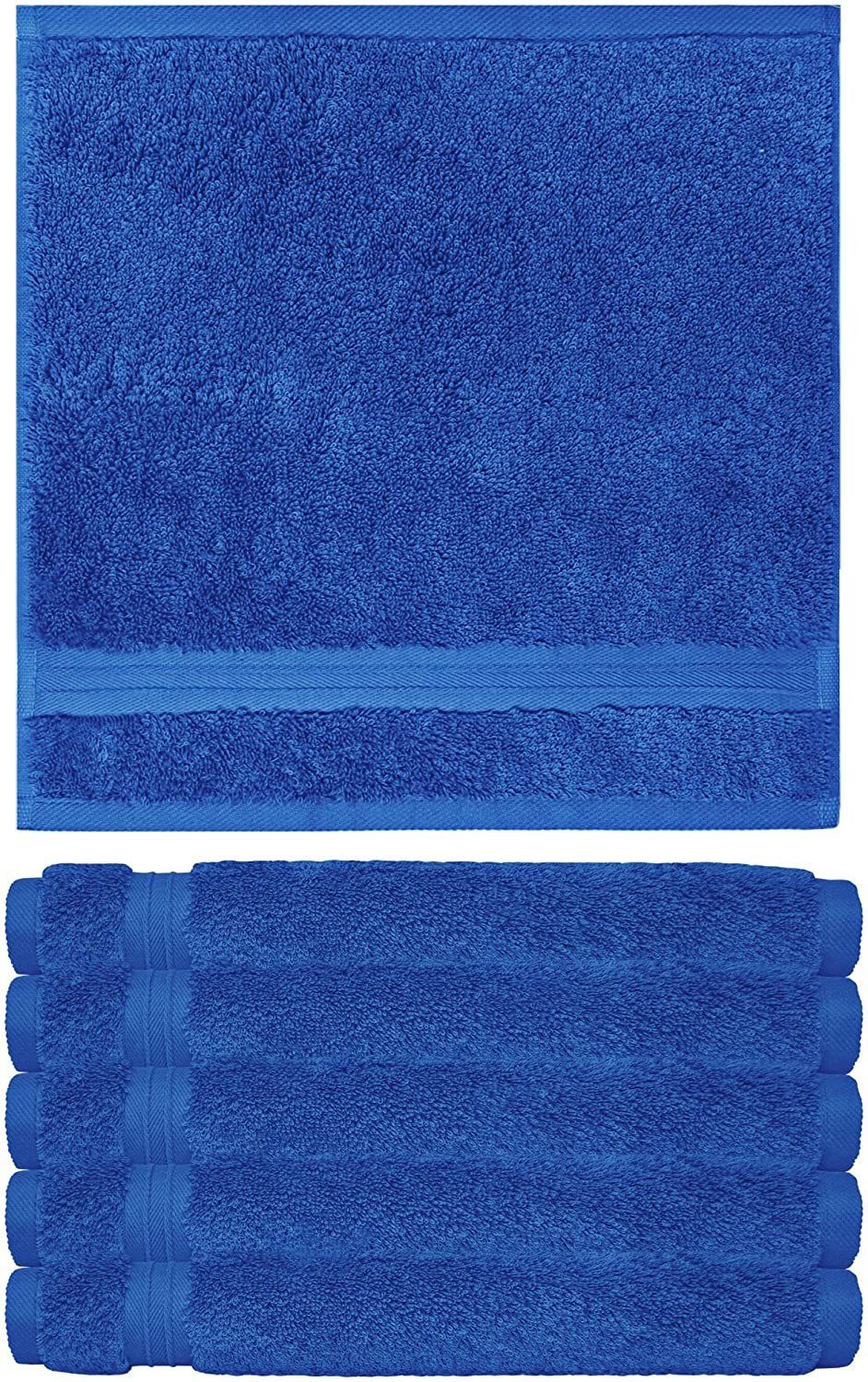Handtuchset 30x30 Seiftuch Frottee Blau (Set, Linz blau Lashuma cm 6-tlg), Königs