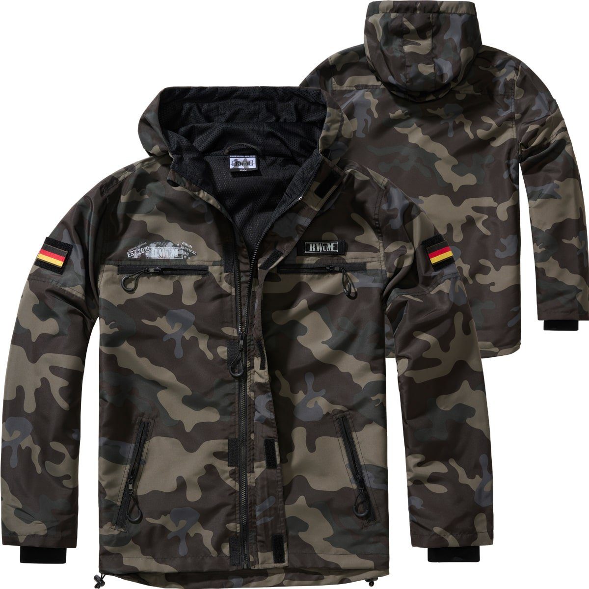 BWuM Windbreaker BWuM Tactical Windbreaker Zipper Sommer + Patch & Flaggen