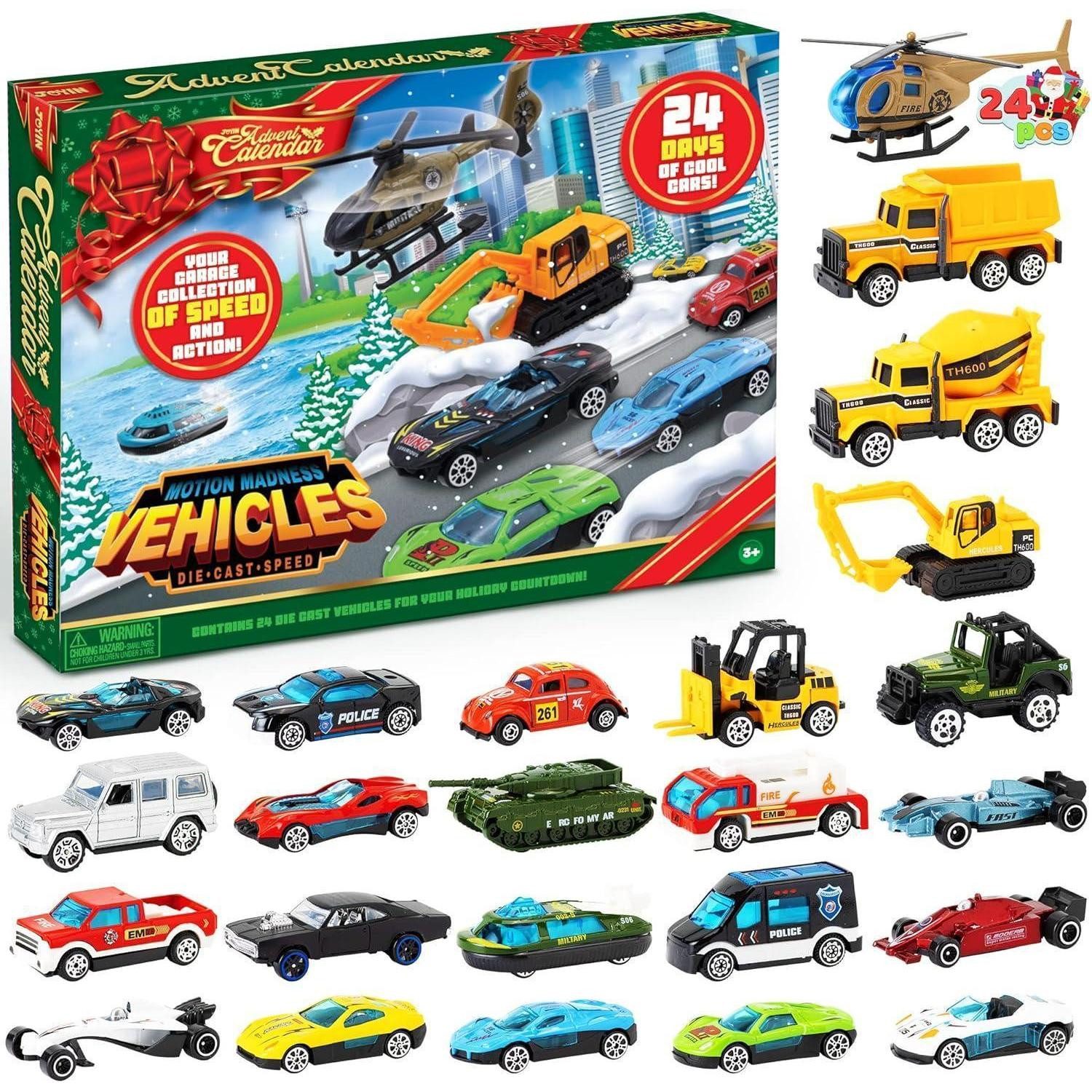 LuxusKollektion Spielzeug-Adventskalender Adventskalender 2024 Kinder Diecast Autos Baustellen Spielzeug