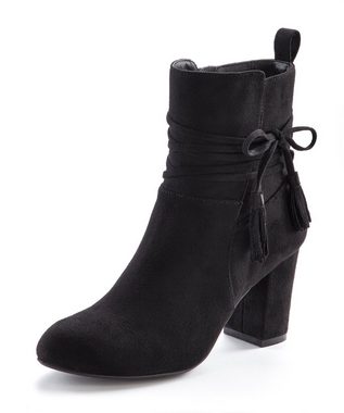 LASCANA Stiefelette mit Blockabsatz, High-Heel-Stiefelette, Ankle Boots, Stiefel