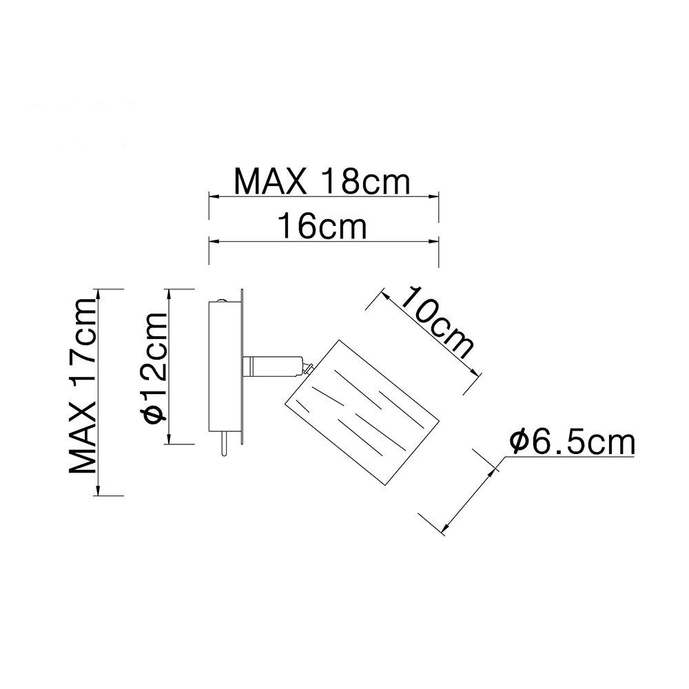 Leselampe beweglich Schlafzimmer Holz Wandleuchte, nicht Wandstrahler Leuchtmittel inklusive, Spotleuchte etc-shop