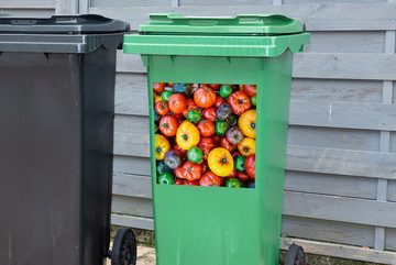MuchoWow Wandsticker Tomaten - Gemüse - Markt (1 St), Mülleimer-aufkleber, Mülltonne, Sticker, Container, Abfalbehälter