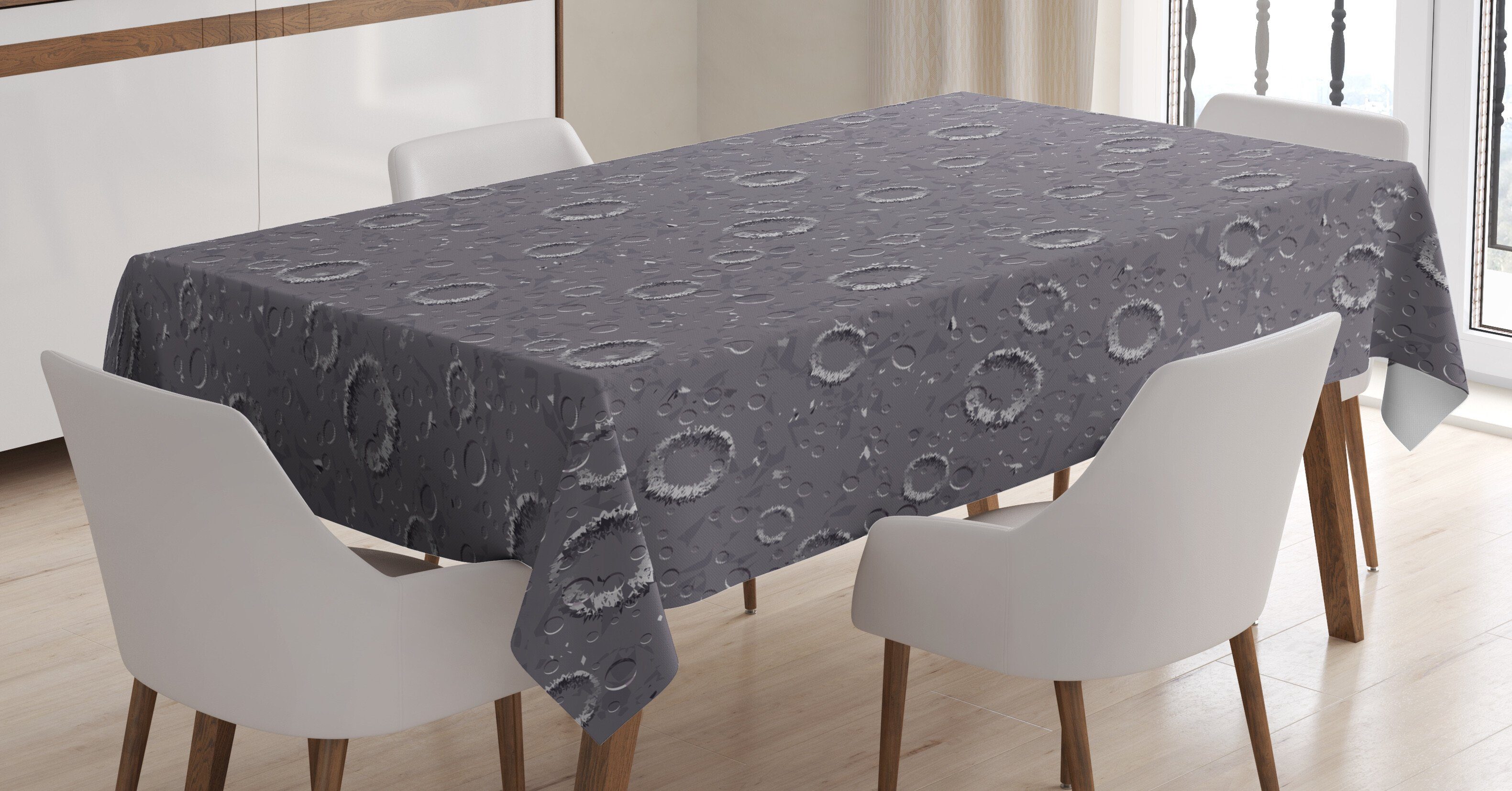 Abakuhaus Tischdecke Farbfest Waschbar Für den Außen Bereich geeignet Klare Farben, Platz Asteroid Oberfläche Krater