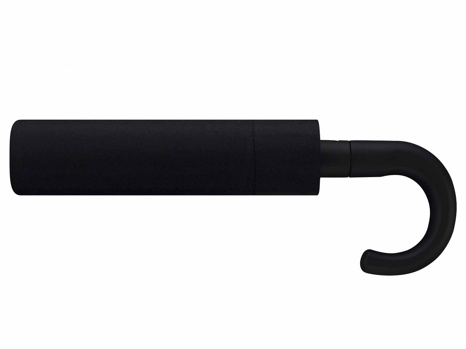 Pierre Cardin Taschenregenschirm Herrenschirm Taschenschirm Rundhaken Schwarz, Auf-Automatik