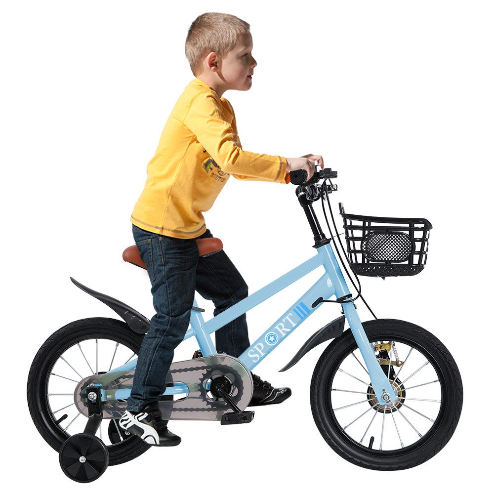 JEOBEST Kinderfahrrad Kinder Fahrrad Велосипеды Bicycle Kinderrad inkl. Korb (12 14 Zoll), 4 Gang, (1-tlg.,Kinder Fahrrad, Fahrrad für Kinder, Mit Hilfsrädern)