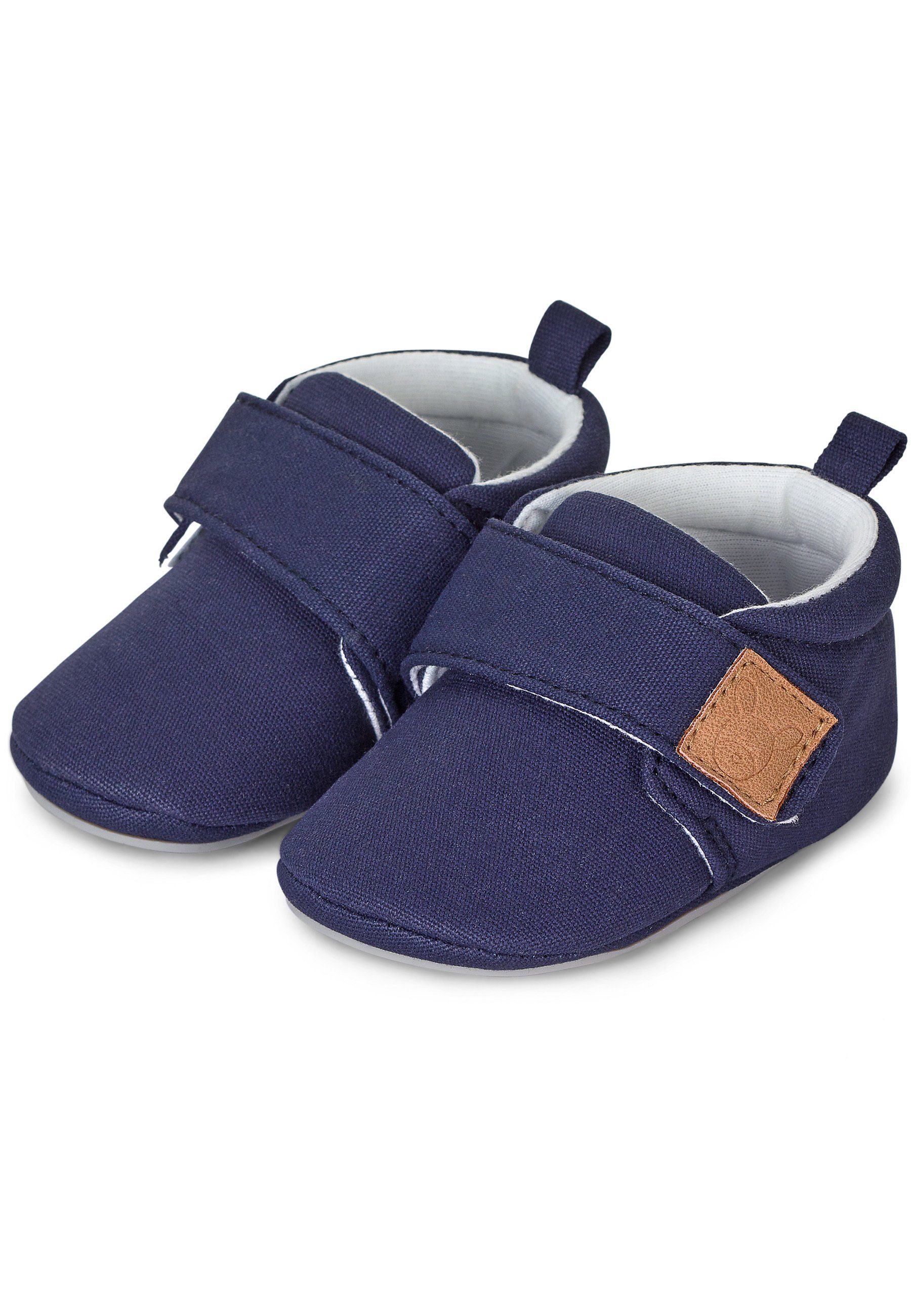 Sterntaler® Krabelschuhe uni Krabbelschuh Krabbelschuhe Baby mit Klettverschluss und Anti-Rutsch-Sohle