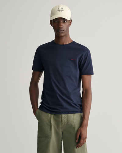 Gant T-Shirt CONTRAST LOGO SS T-SHIRT Kontrastfarbene Markenstickerei