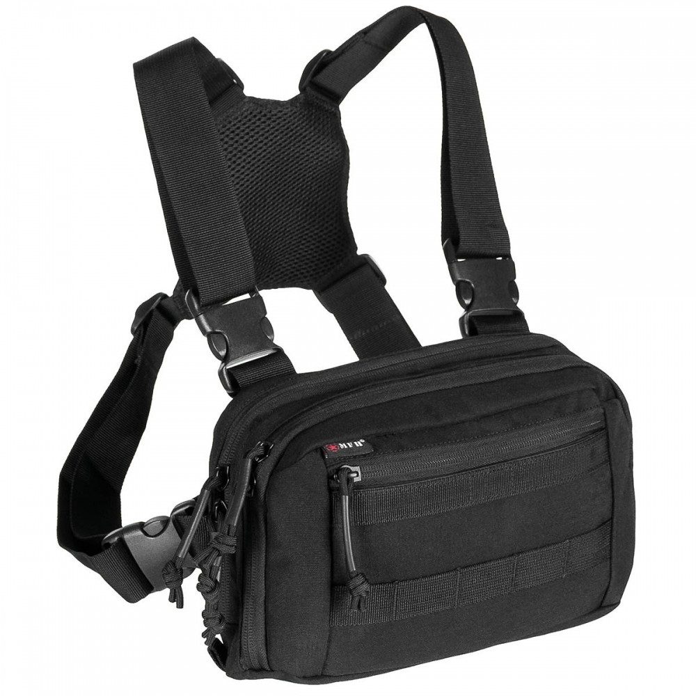 MFH Schultertasche Chest Pack, Recon, schwarz - Farbe: schwarz (Brusttasche mit Schultertragesystem)