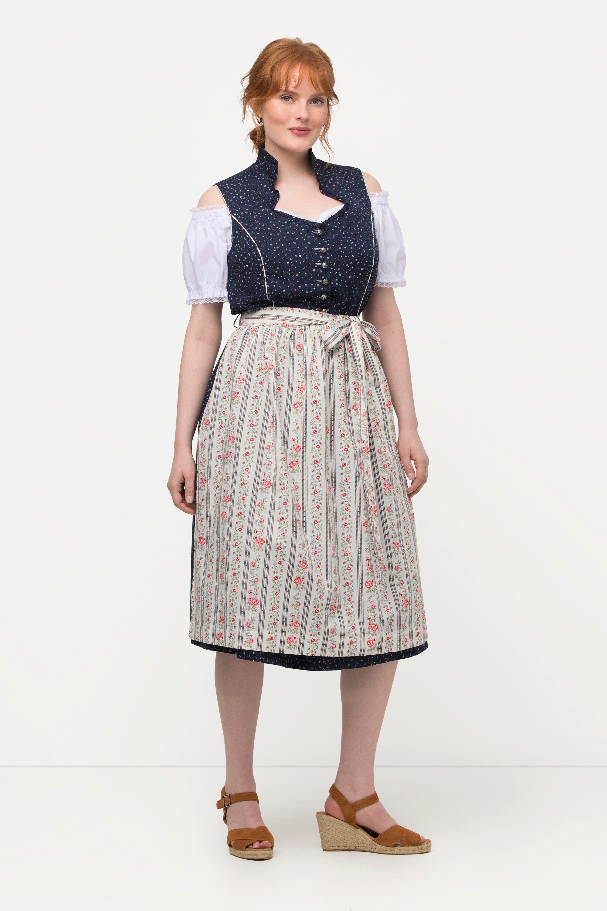 Ulla Popken Dirndl Dirndl Herzausschnitt Schmuckknöpfe günstig online kaufen