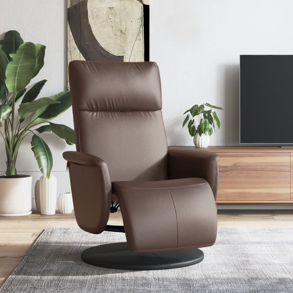 Relaxsessel Braun 71x90x105 cm mit manueller Liegefunktion