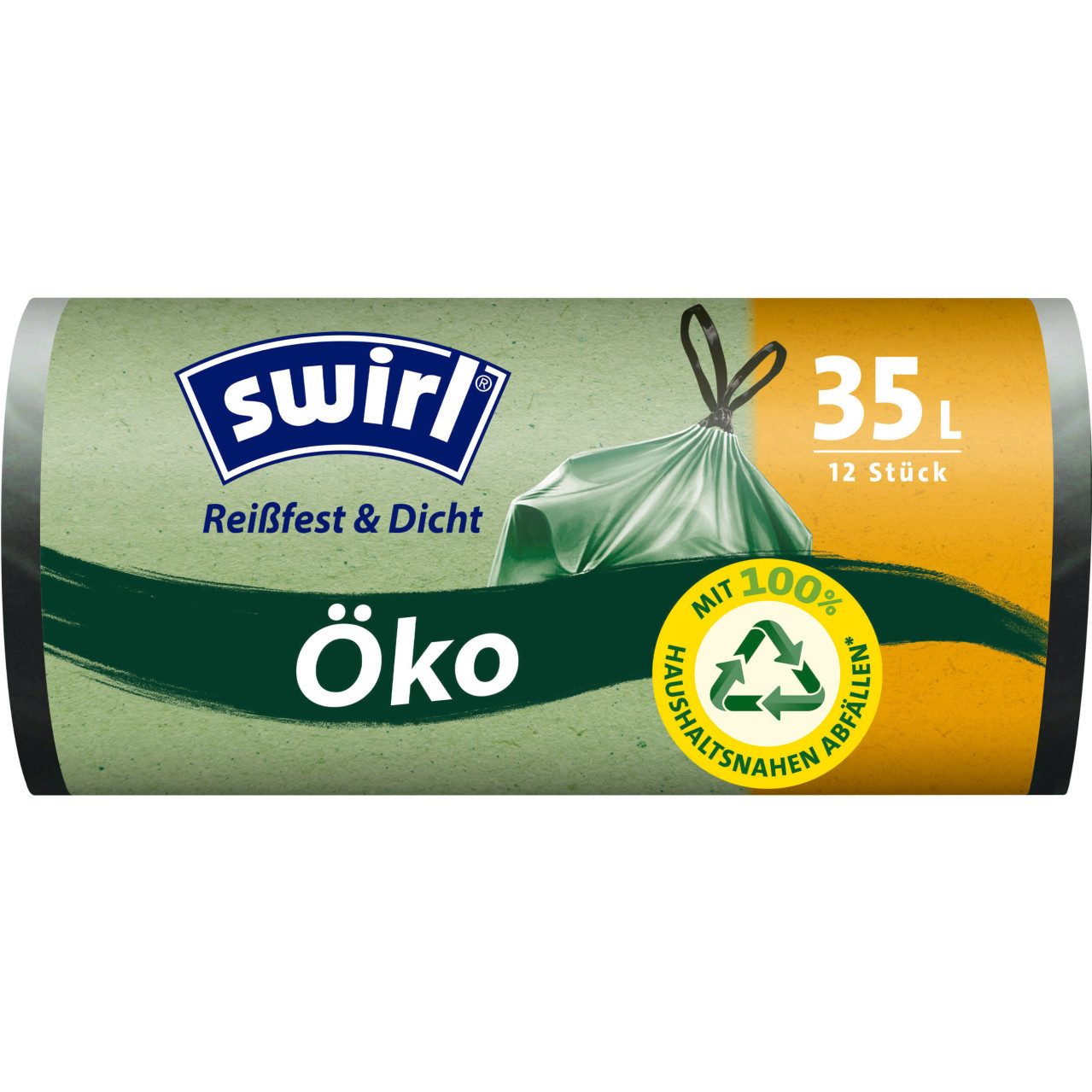 Swirl Müllbeutel Swirl Öko Müllbeutel mit Tragegriff 35 L 12 Stück