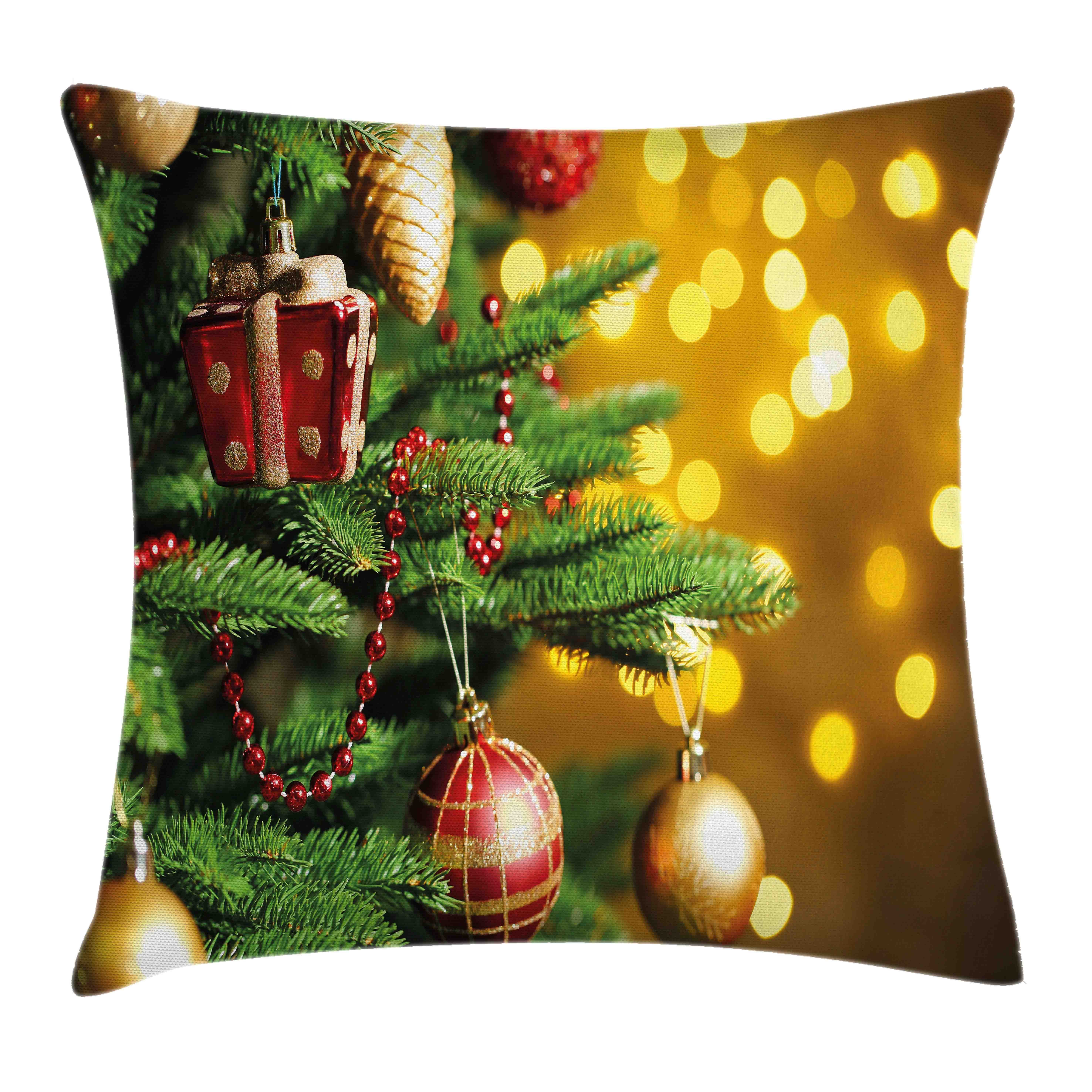 Baum Close (1 Reißverschluss Stück), Farben Kissenbezüge up Druck, Farbfesten Kissenhülle Unschärfe mit Beidseitiger Weihnachten Abakuhaus