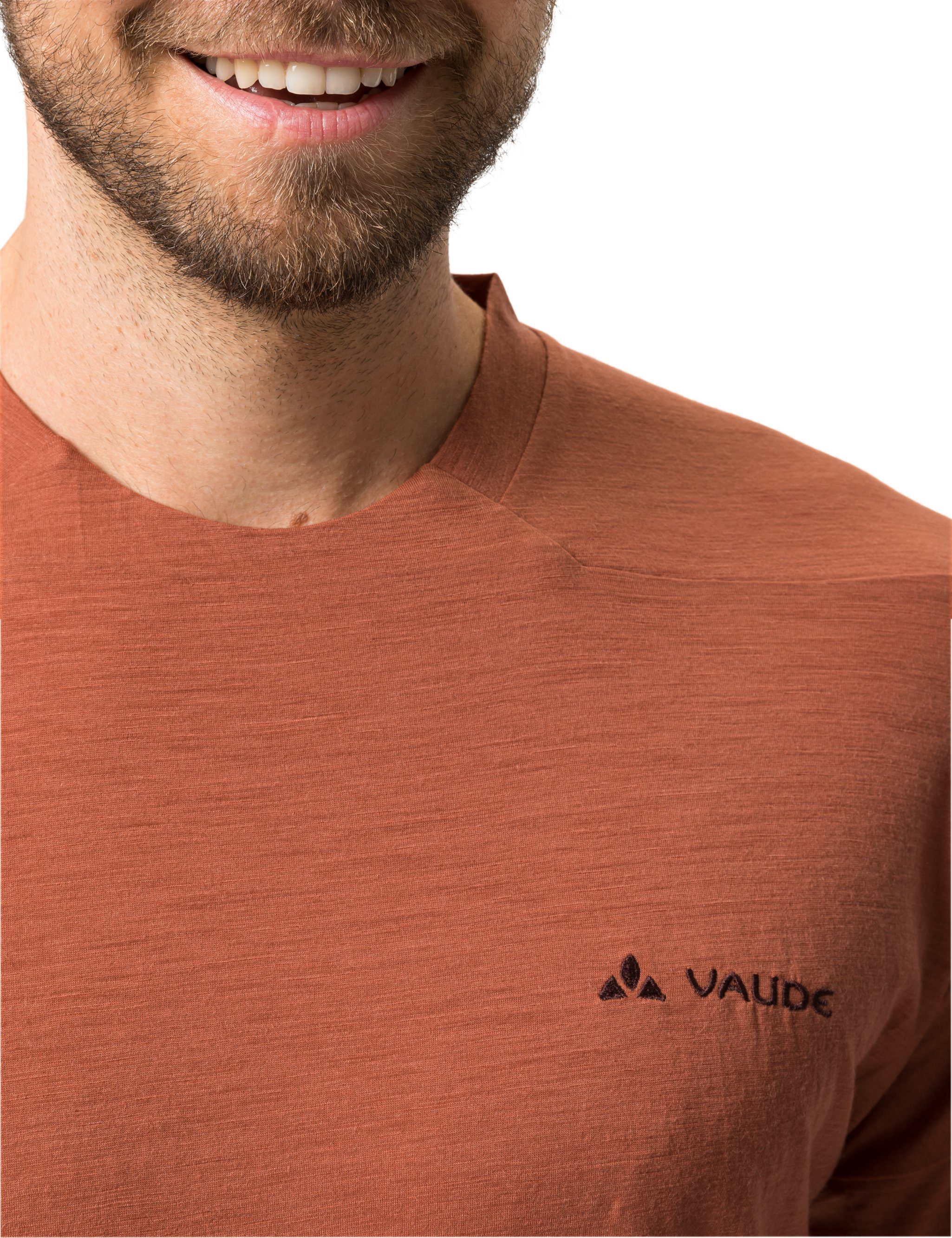 auburn Wool Men's Knopf LS Shirt Yaras VAUDE Grüner (1-tlg) T-Shirt