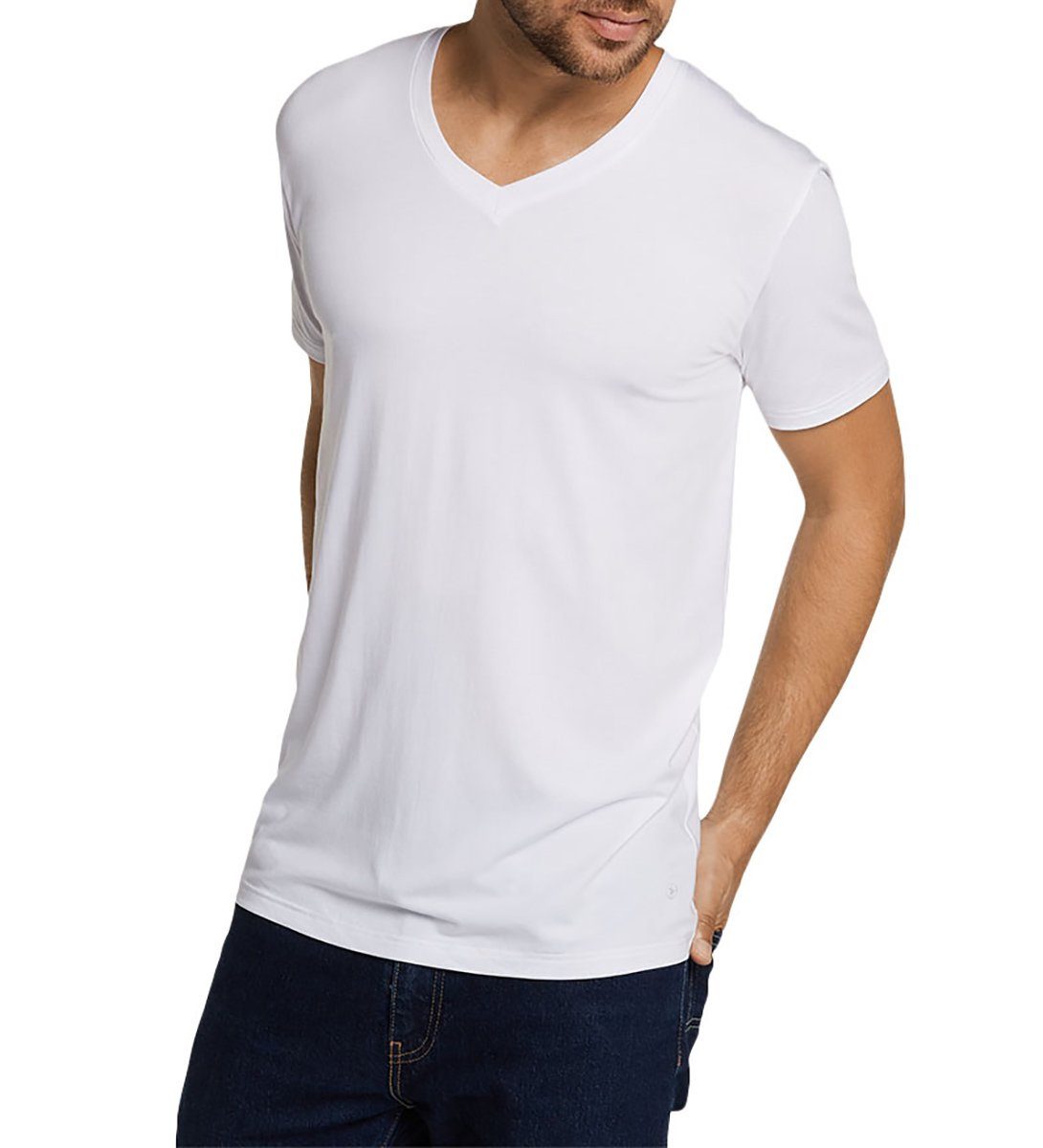 Bamboo basics T-Shirt Damen T-Shirt 4er KATE, Weiß Unterhemd Pack 