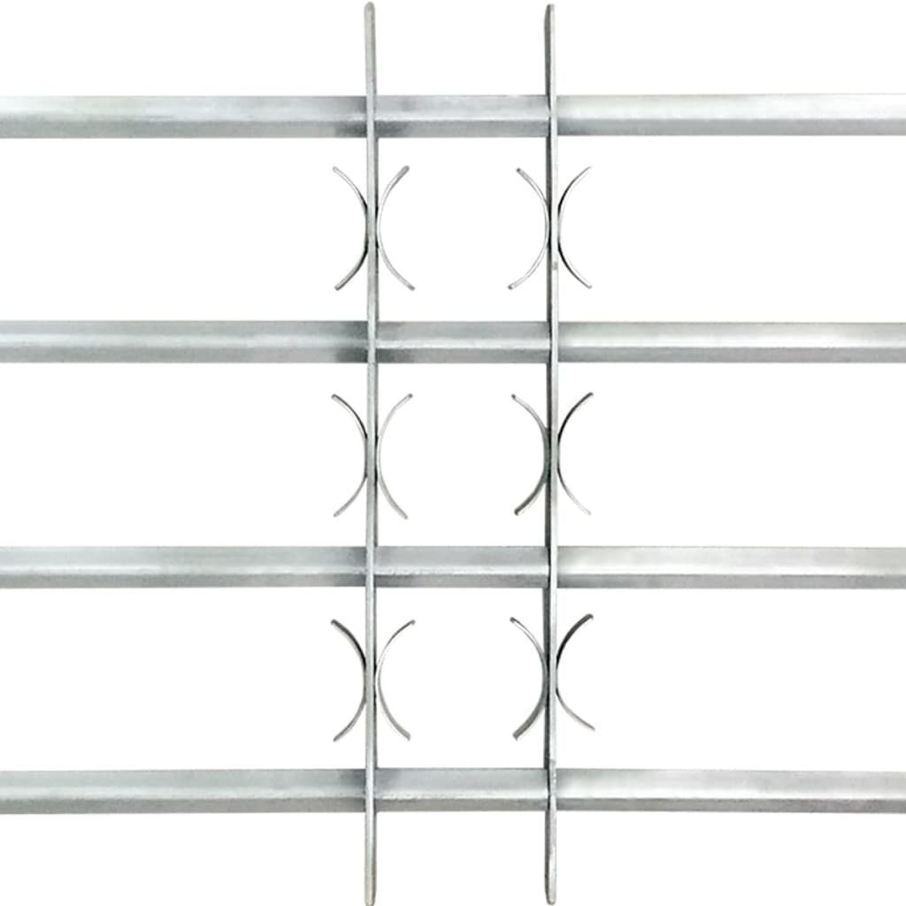 vidaXL Fenster Fenstergitter Verstellbar für Fenster Verzinkter Stahl 600 mm Höhe