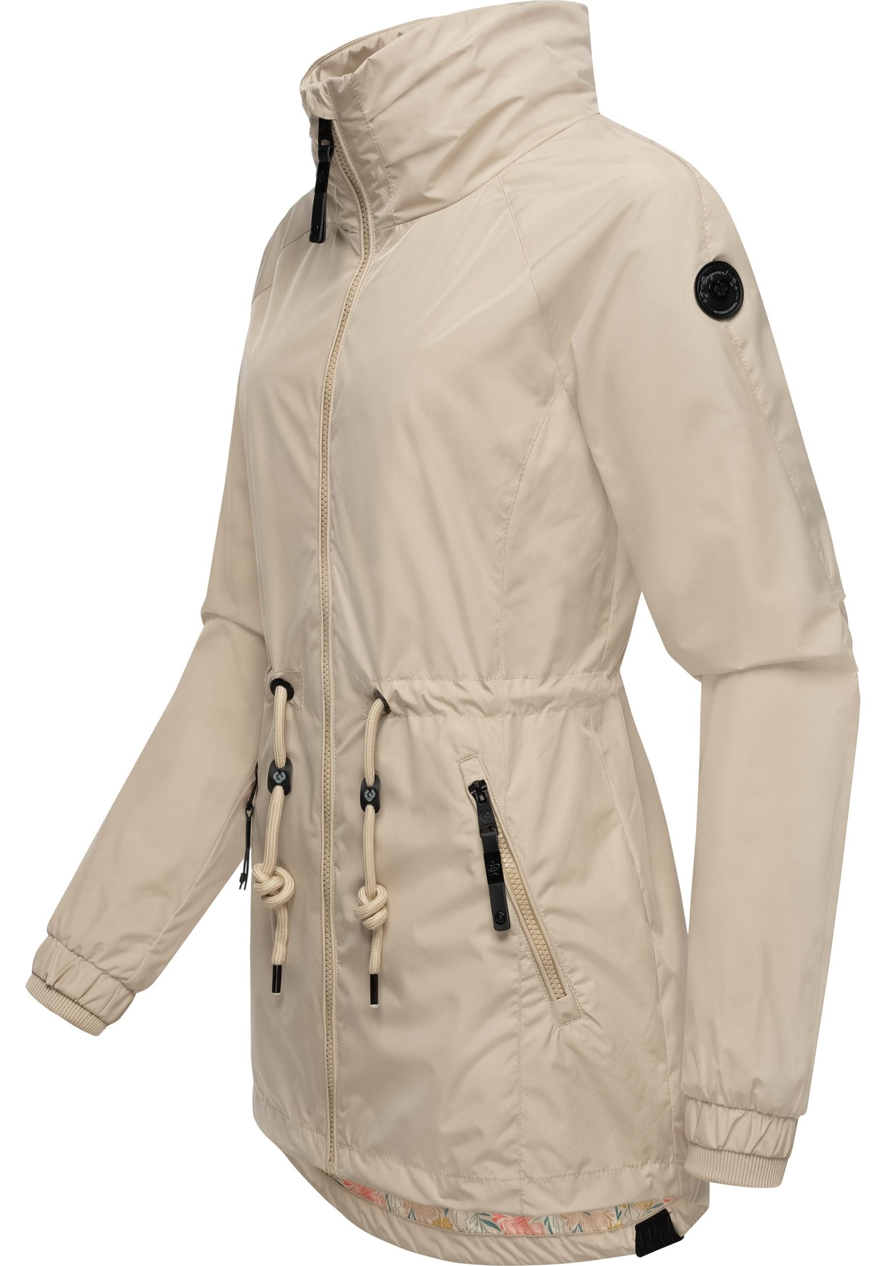 Ragwear Outdoorjacke Tacy wasserdichte Damen Übergangsjacke mit hohem Kragen