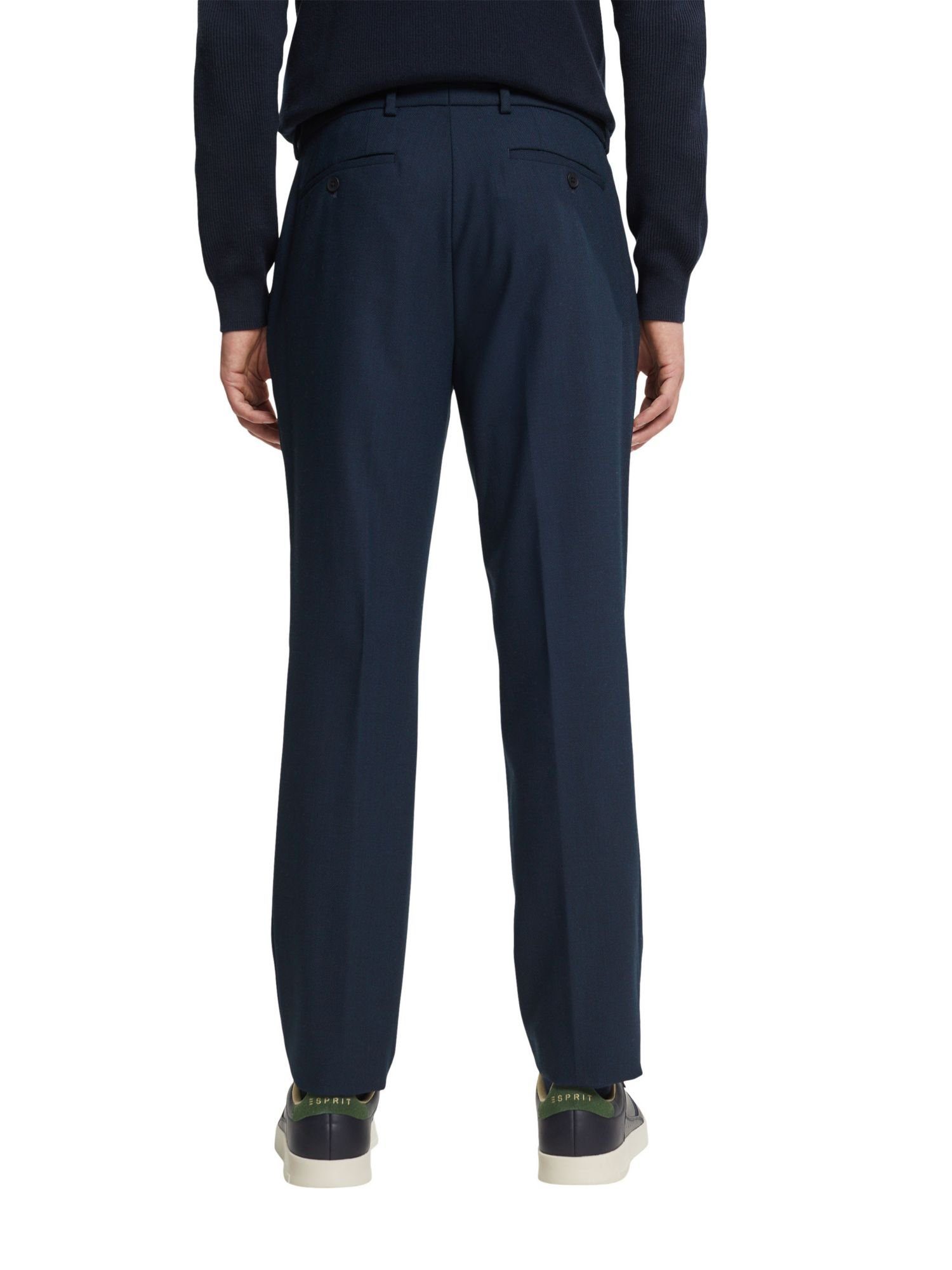 Esprit Collection Anzughose Mix Match: Birdseye-Muster & NAVY Anzughose mit