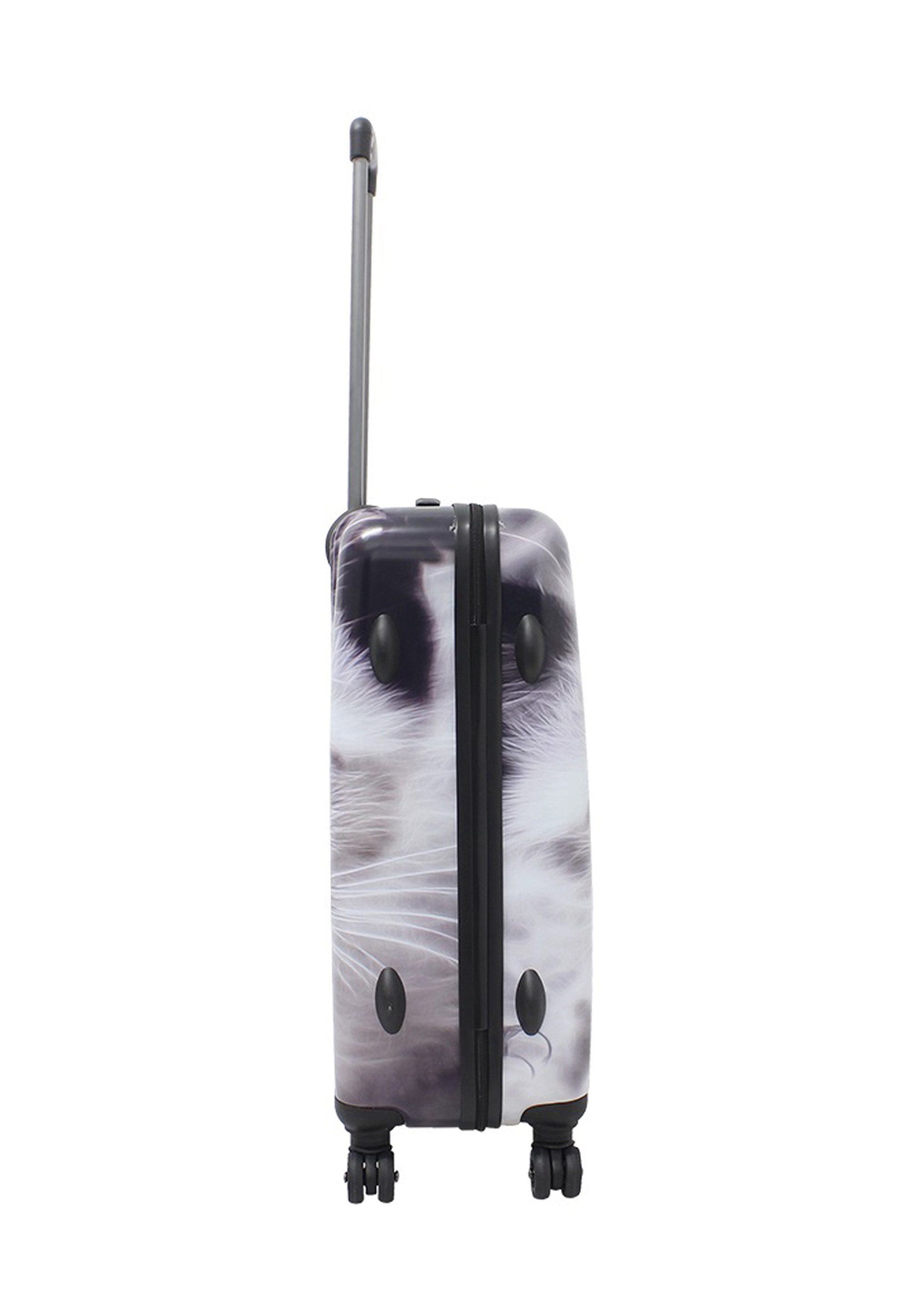 Saxoline® Koffer White Cat, mit praktischen Tragegriffen