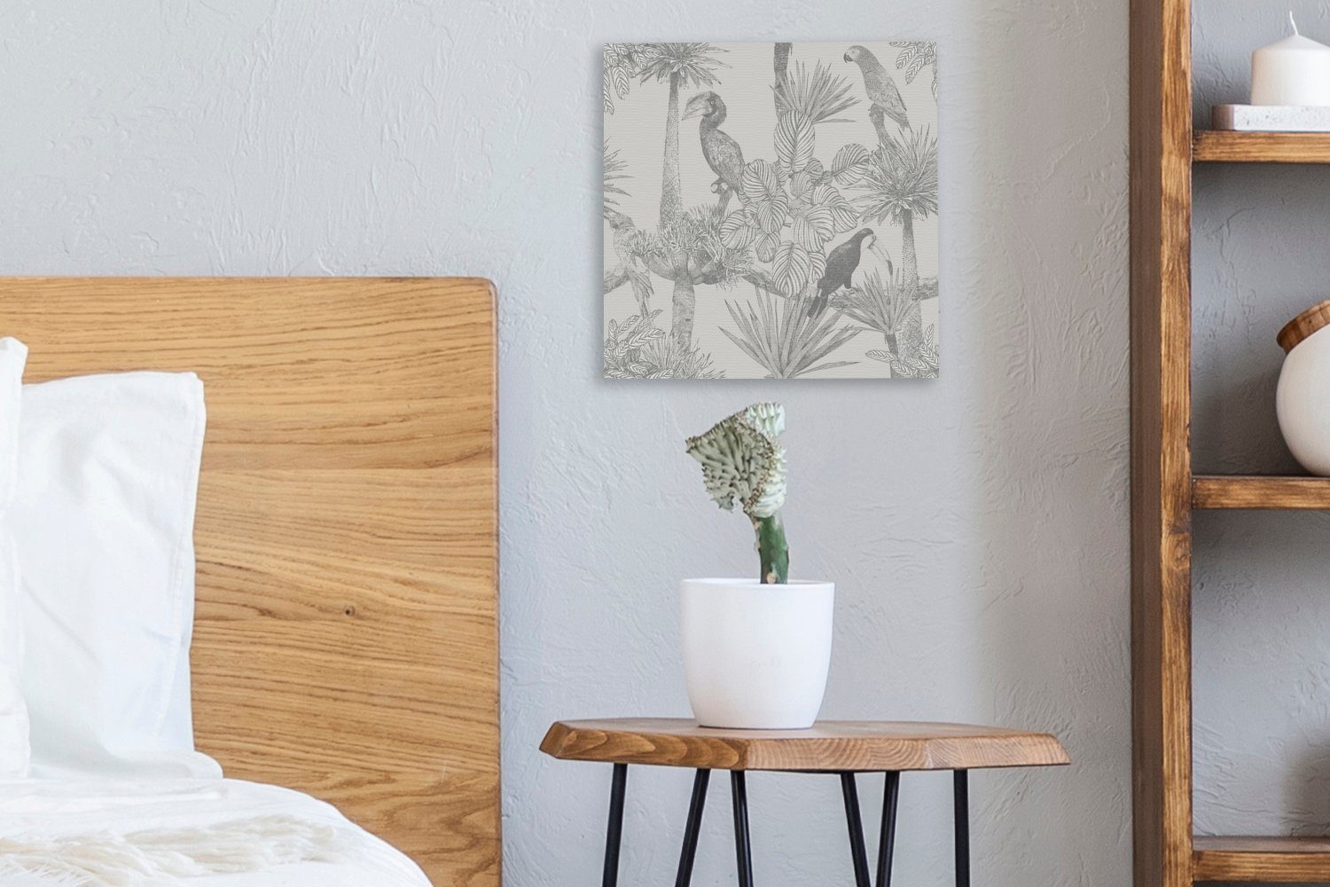 - OneMillionCanvasses® St), Bilder (1 Natur Leinwand für Wohnzimmer Muster Schlafzimmer - Vogel, Leinwandbild