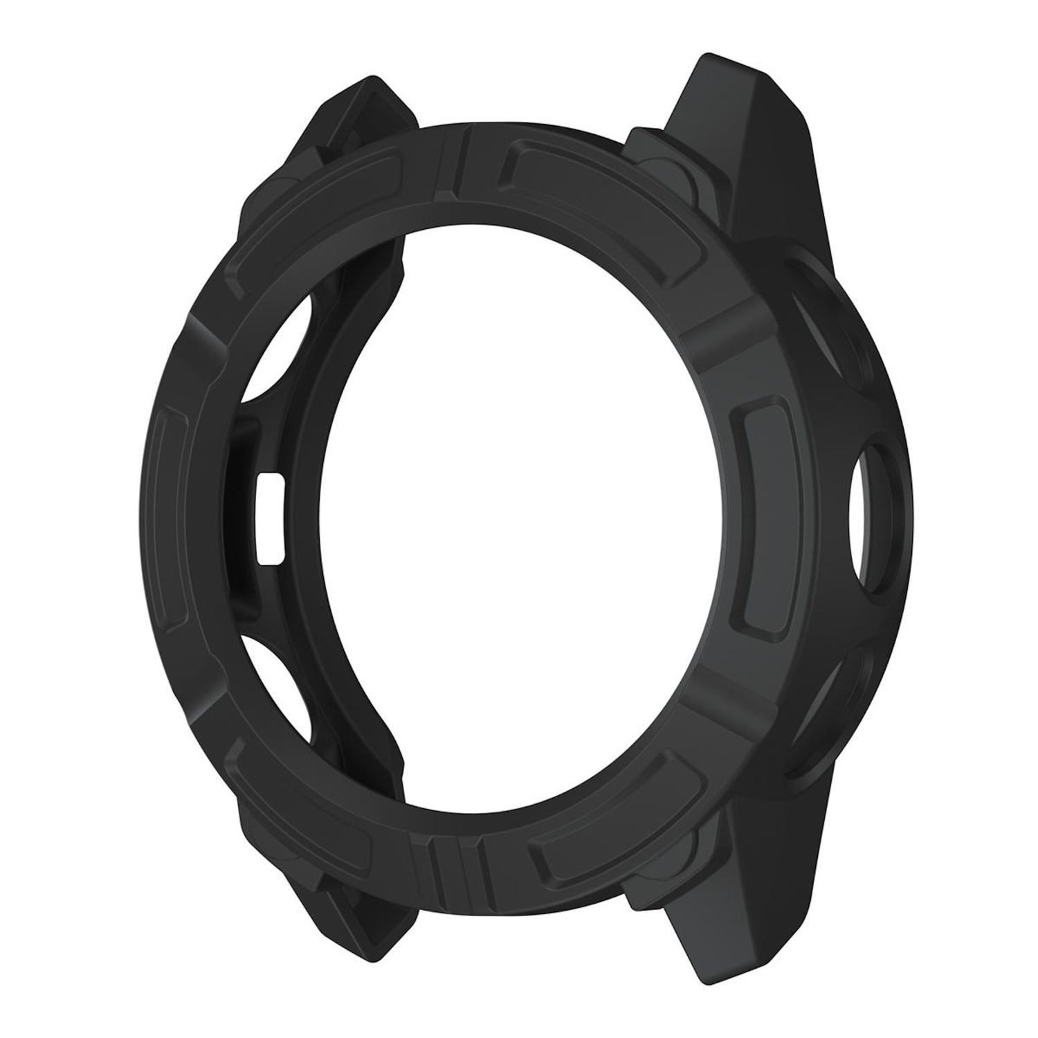 Wigento Smartwatch-Hülle Für Garmin Descent G2 Armor TPU Watch Schutz Gehäuse Hülle Schwarz, Halbseitiger TPU Schutz, leicht und langlebig